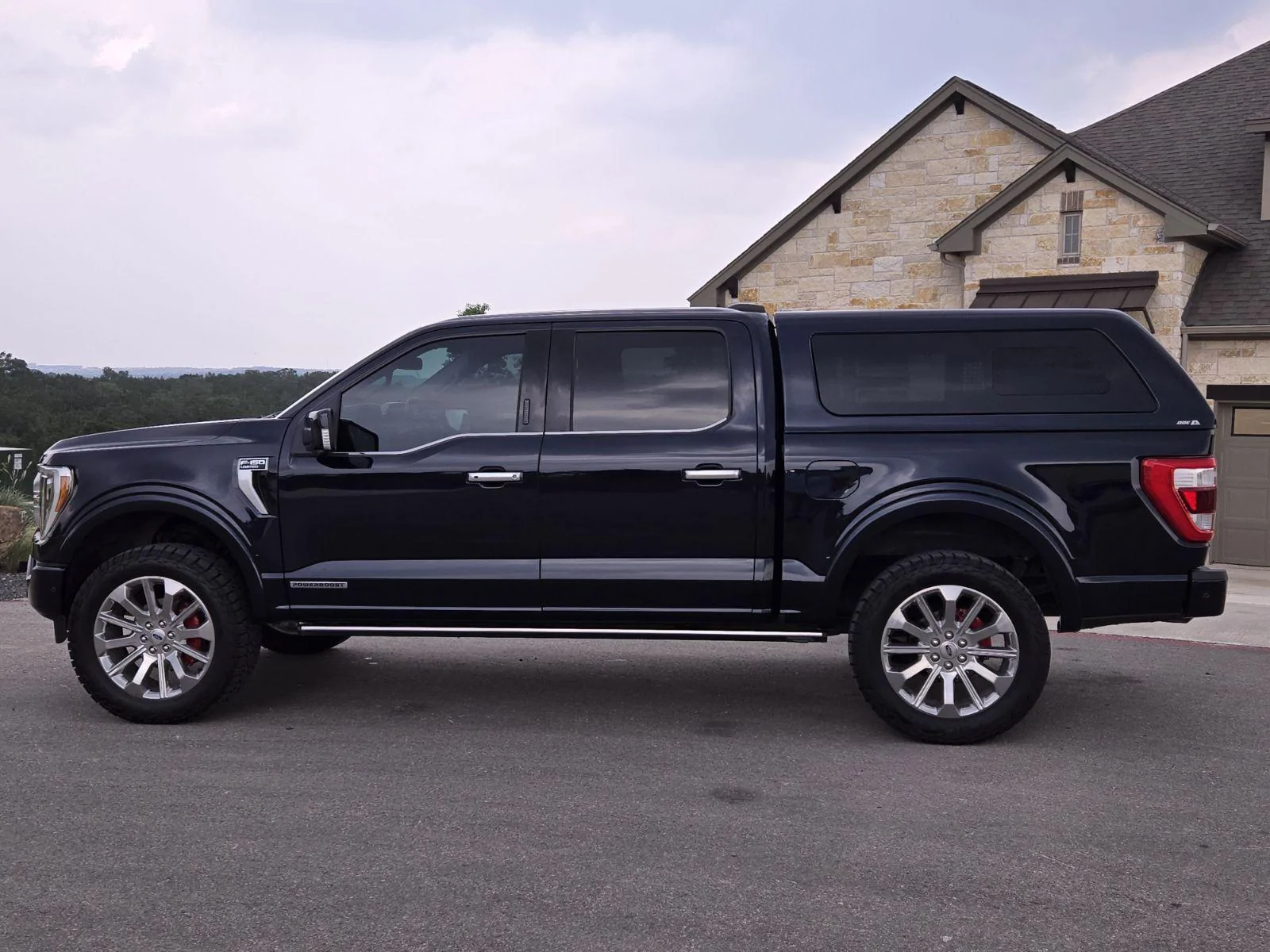 Ford F-150 She's a chunky gal! Certified scales, my F150 weighs 6,660#s with 180# driver and a full fuel tank + some mods. F150 at hom