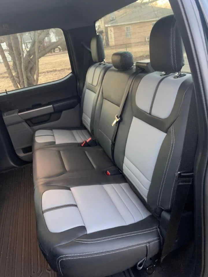 Ford F-150 RoadWire Leather Seat Covers installed in 2021 XLT F150 Interior 2