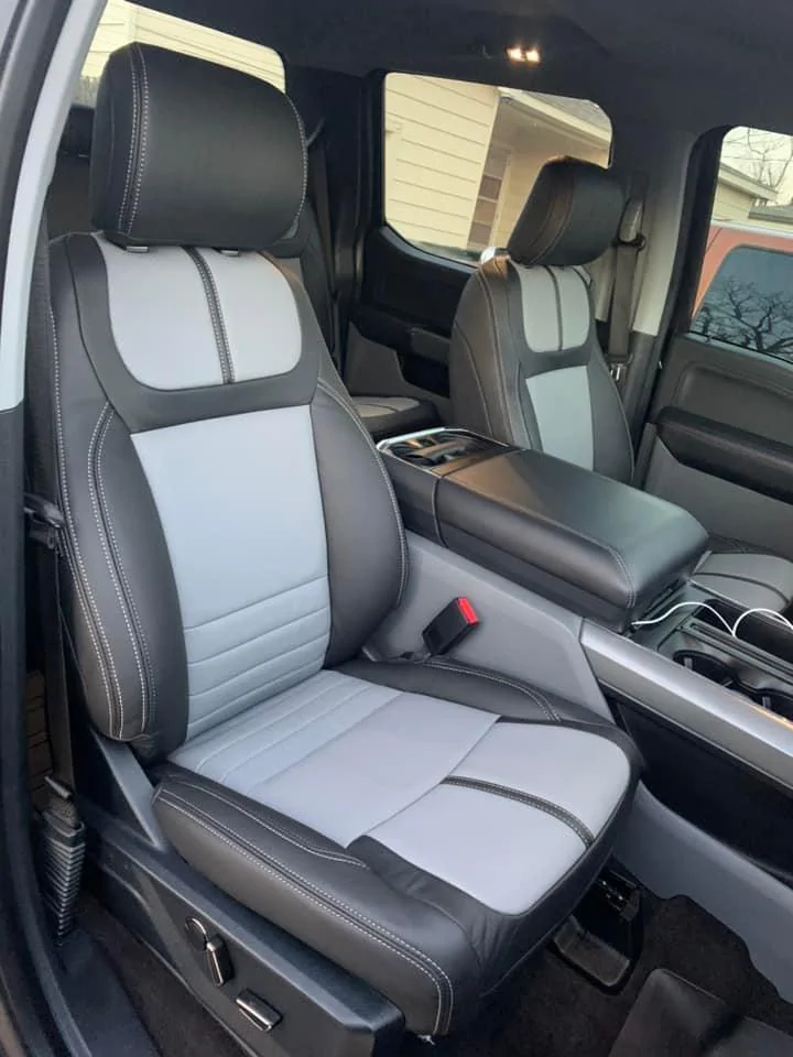 Ford F-150 RoadWire Leather Seat Covers installed in 2021 XLT F150 Interior 3
