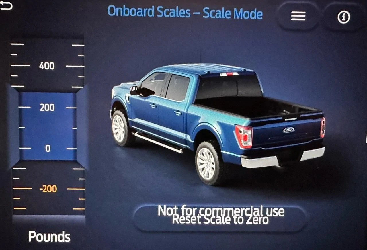 Ford F-150 Using Onboard Scales (seeing actual scale numbers) F150 Onboard Scales Scale Mod