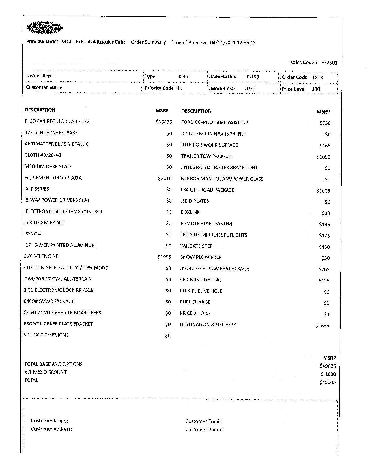 Ford F-150 Thread Closed F150 order 3-20-21
