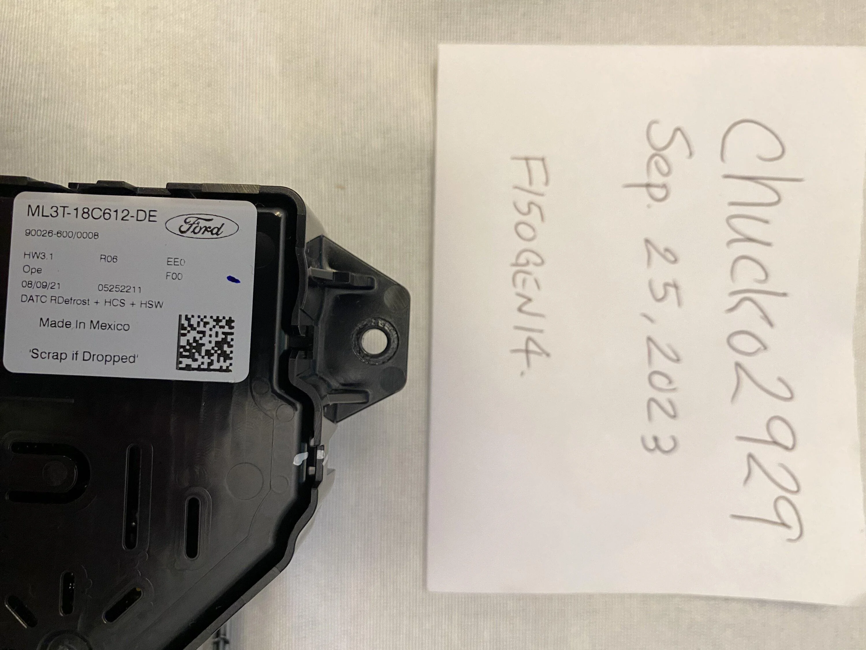 Ford F-150 2021-2023 Ford F-150 Climate Control With Digital Temp Display ML3T-18C612-DE f150gen14hvac - 3