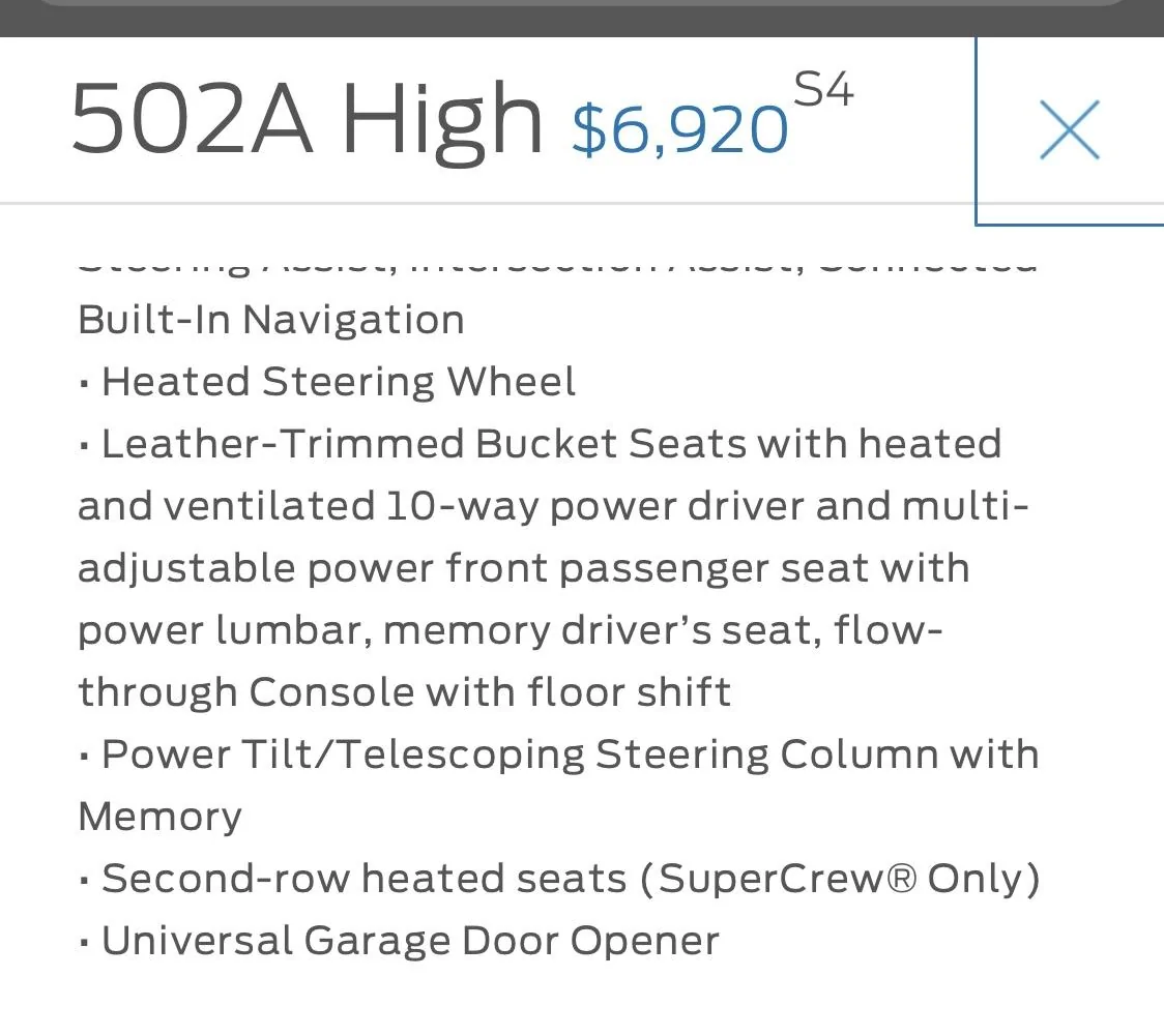 Ford F-150 Lariat 501A vs 502A F1ED0585-948A-4051-9247-76C4D338E0E2