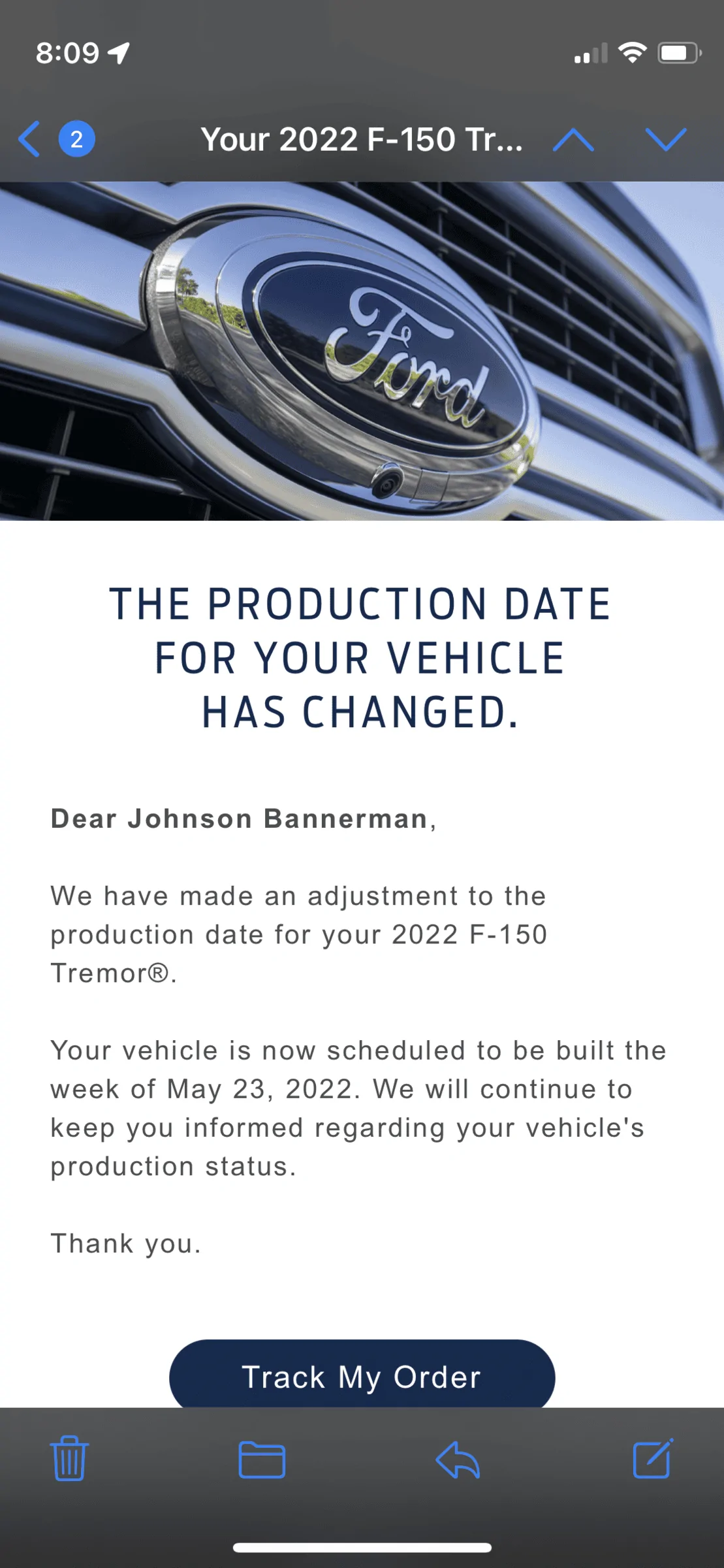 Ford F-150 05/09/22 Build week F3D5BC22-244F-45AC-A476-6D8C7E103C53