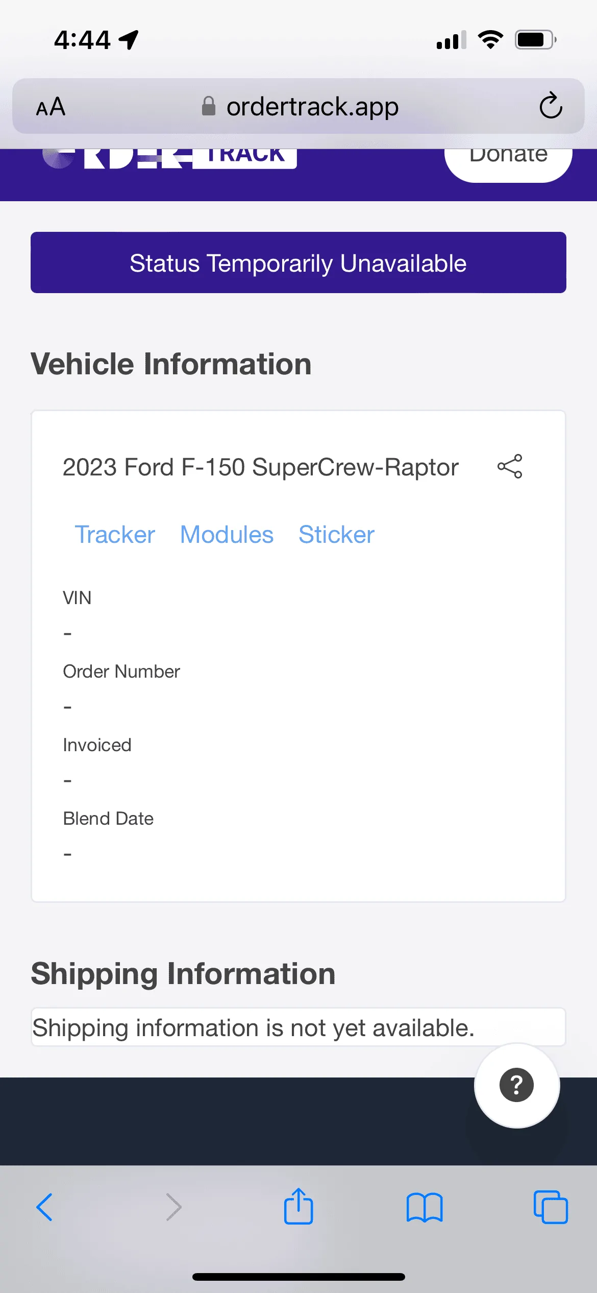 Ford F-150 Tracking web site not working FD5E273E-6A82-4170-BB83-F0090738CD4B