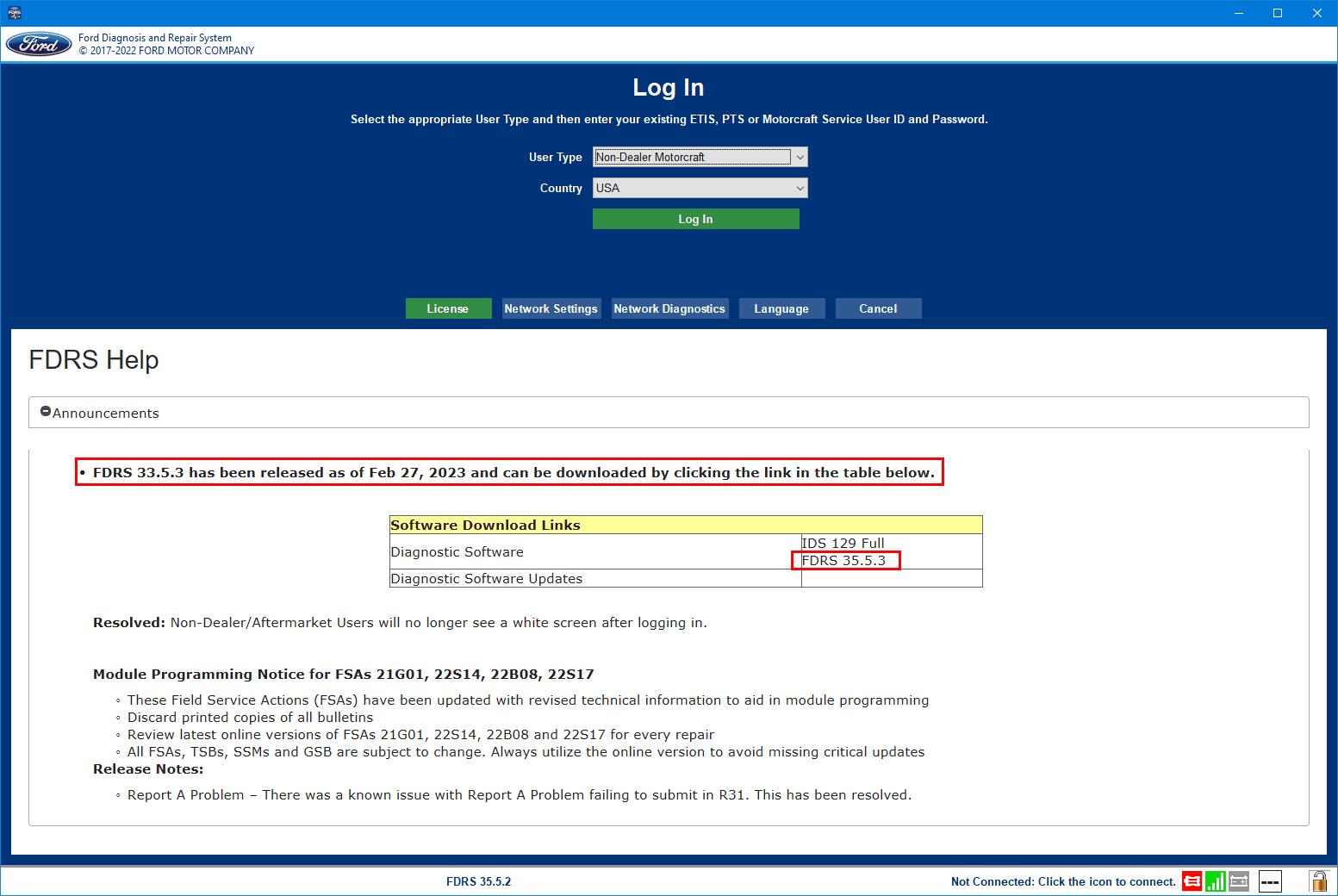 Ford F-150 ECU module programming guide using FDRS FDRS_35.5.3