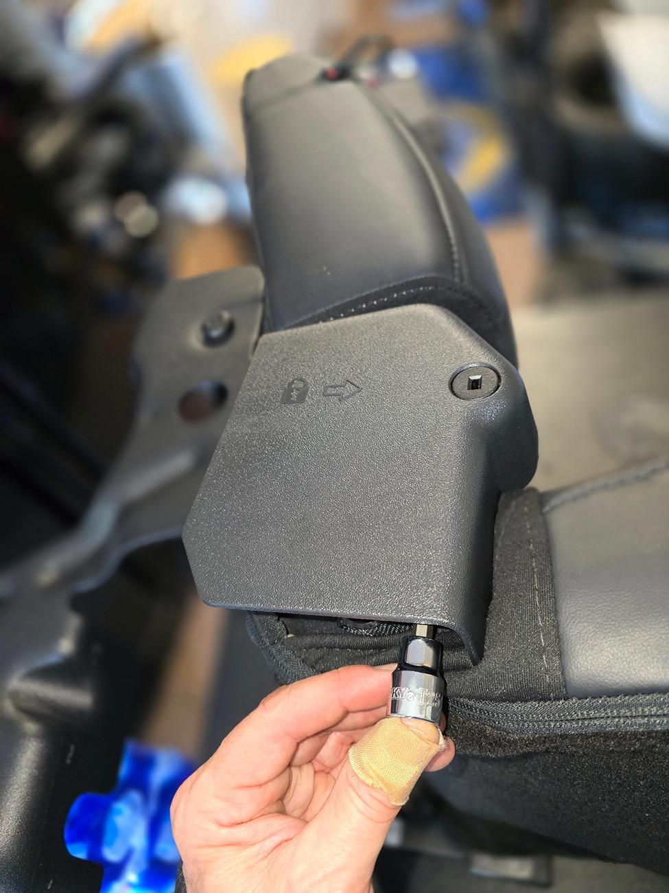 Ford F-150 Adding Locks for Locking Rear Seat Storage - DIY How-To Figure 14