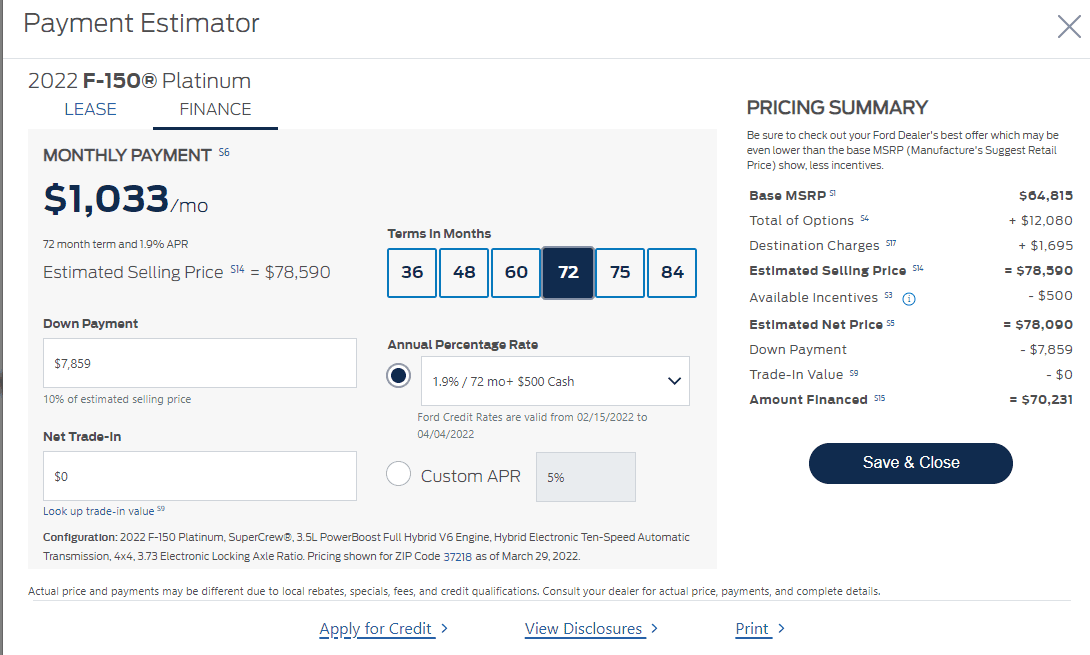 Ford F-150 Dealer is tossing my deal.  Any way to view historical Ford offers/financing incentives??? finance_72.PNG