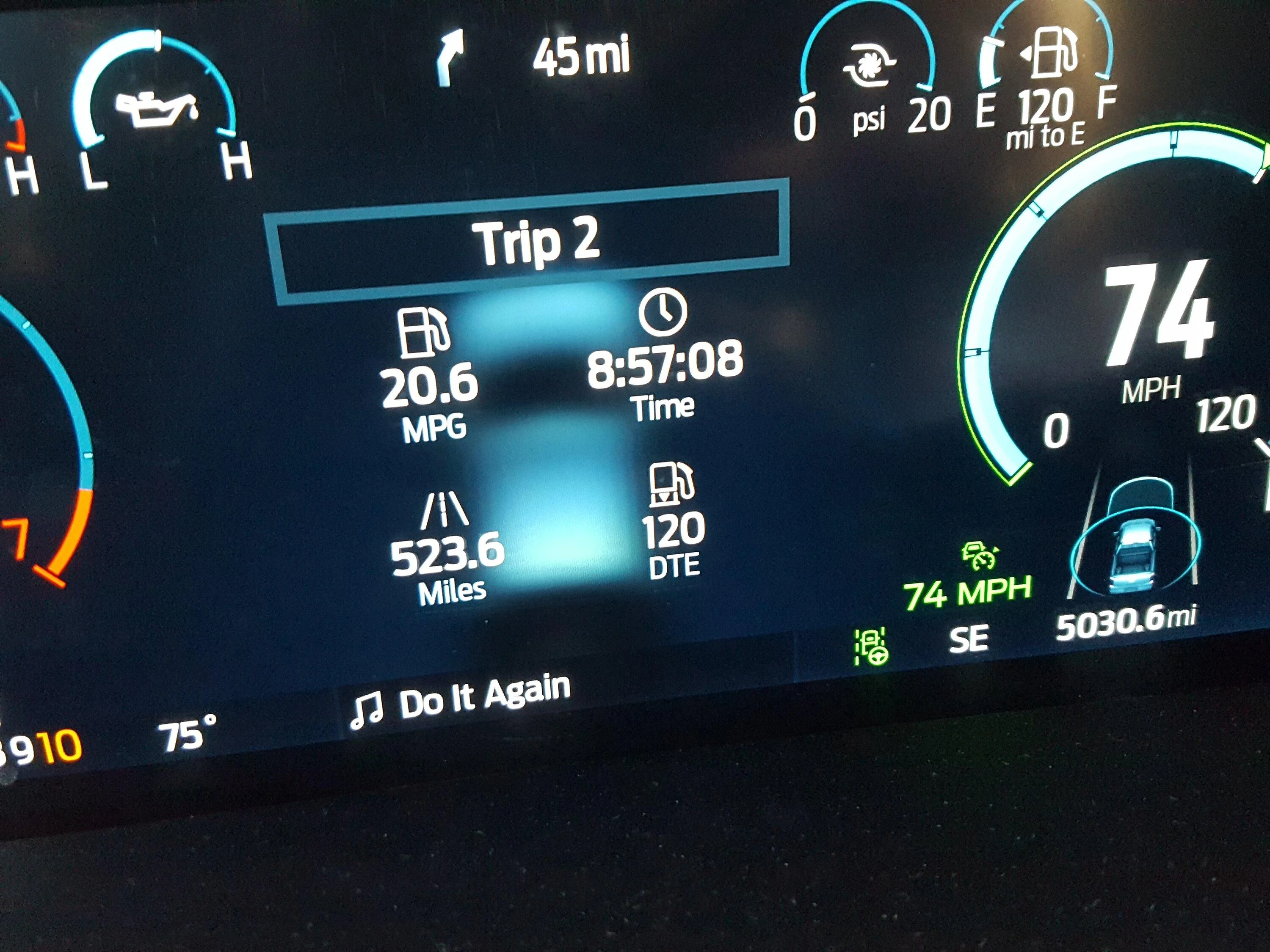 Ford F-150 5.0 more efficient at 75-80 mph than the Ecoboost engines? Edit: while not towing. fl trip  (3)
