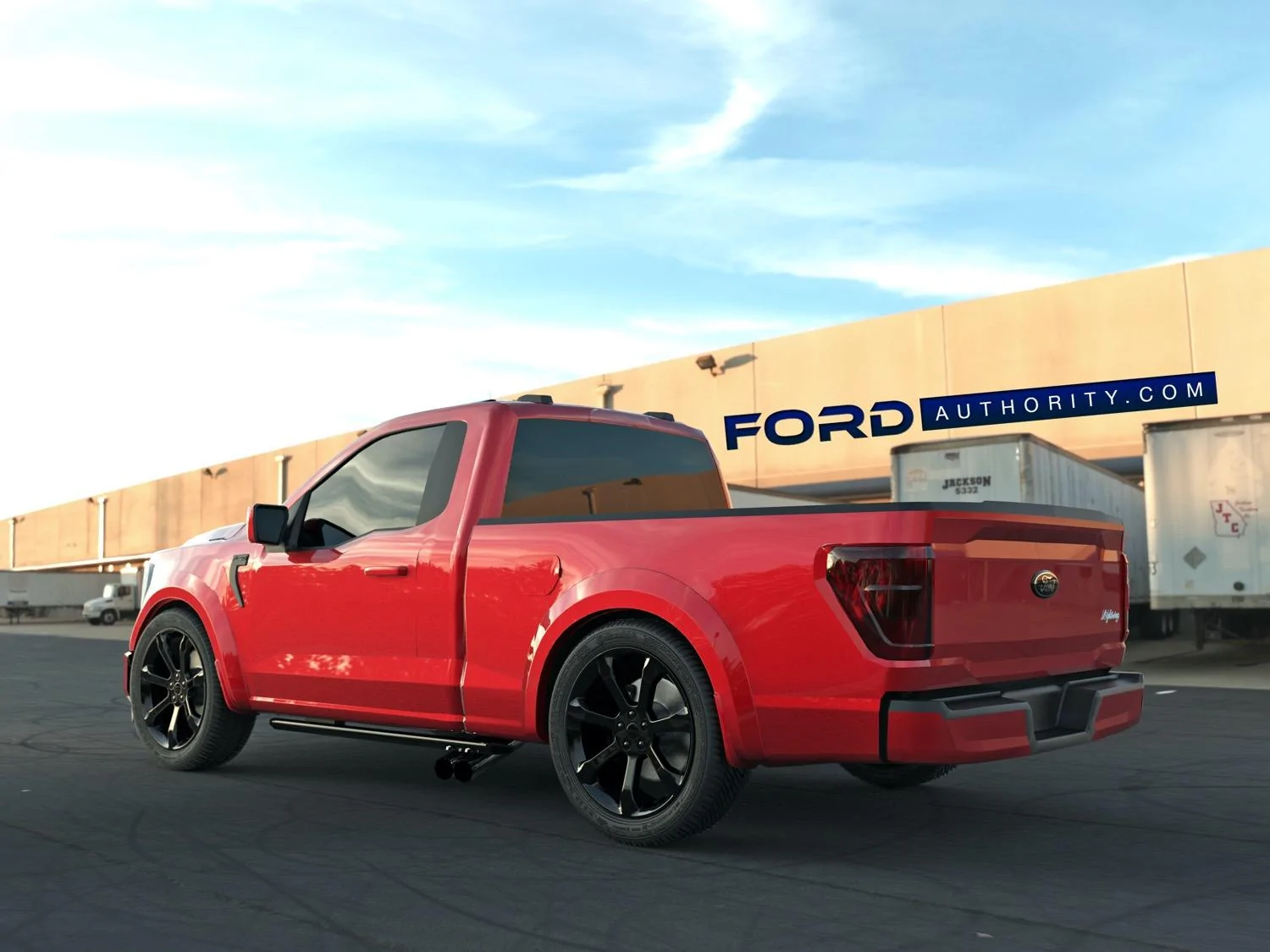Ford F-150 Ford Lightning replacement? Ford-F-150-Lightning-Rendering-Rear-Three-Quarters