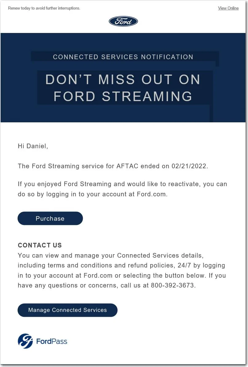 Ford F-150 Ford Streaming trial expiring - What is Ford Streaming? fordstreaming