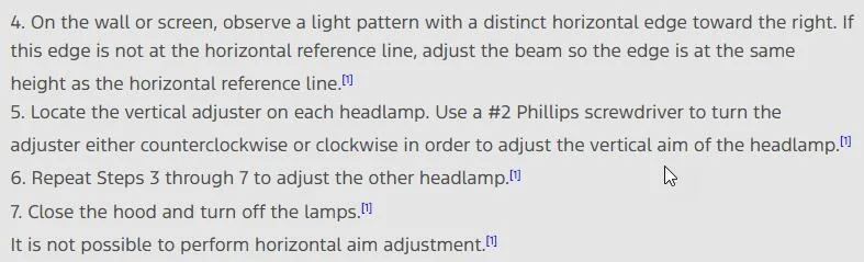 Ford F-150 Leveling headlight adjustment Headlight 2