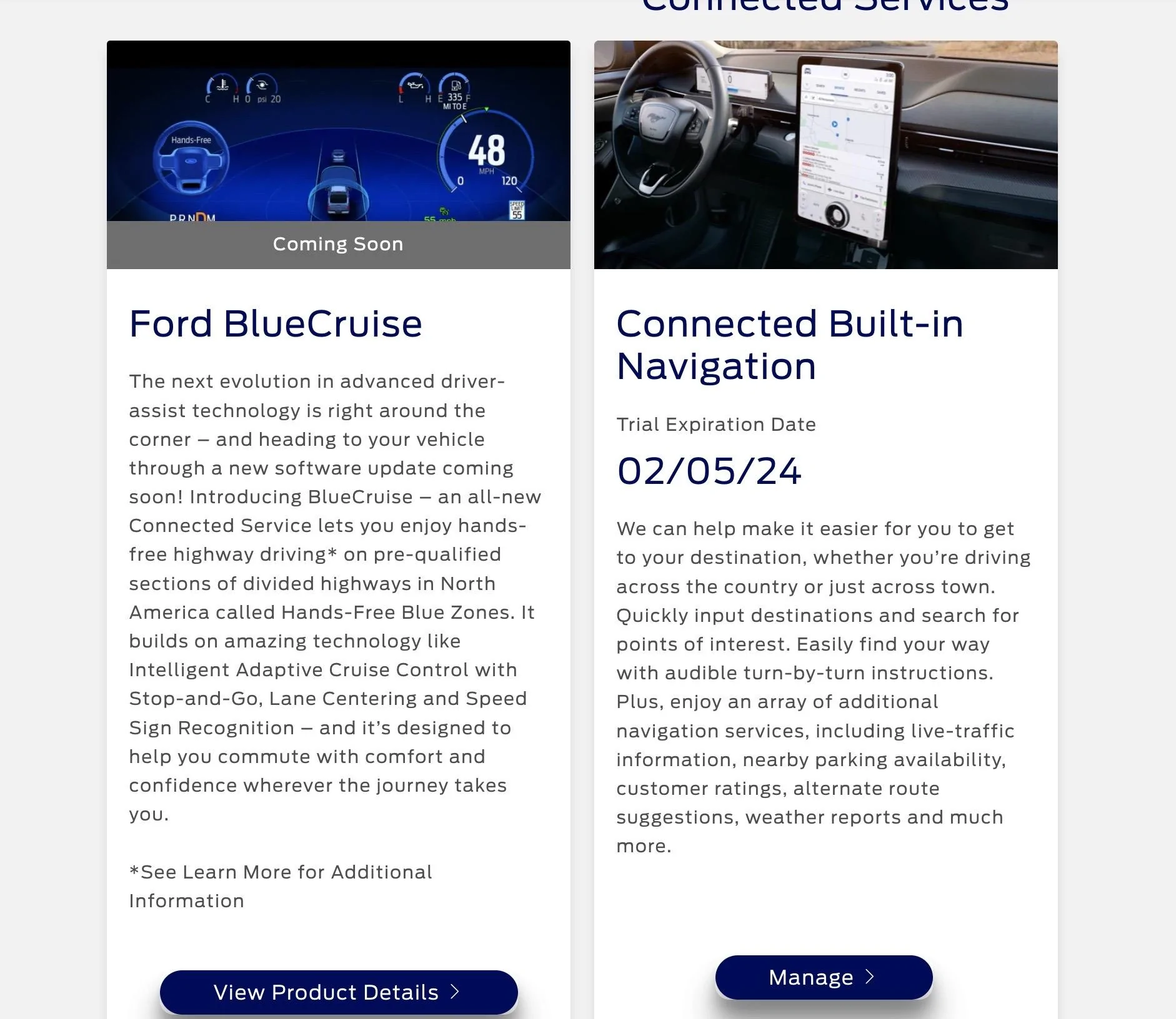 Ford F-150 BlueCruise now showing up under Connected Services! Image 4-14-22 at 1.07 PM