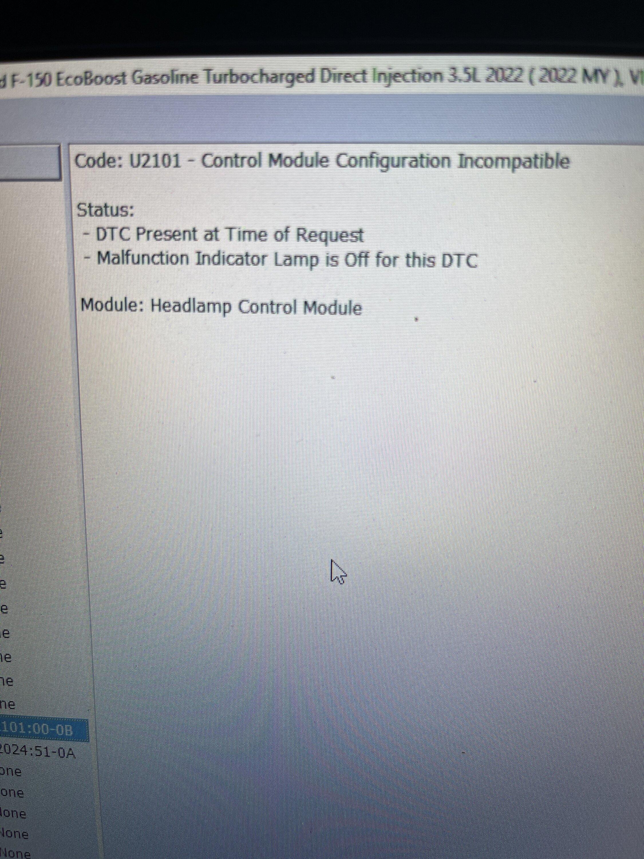 Ford F-150 2021+ F-150 FORScan List / Database / Spreadsheet image