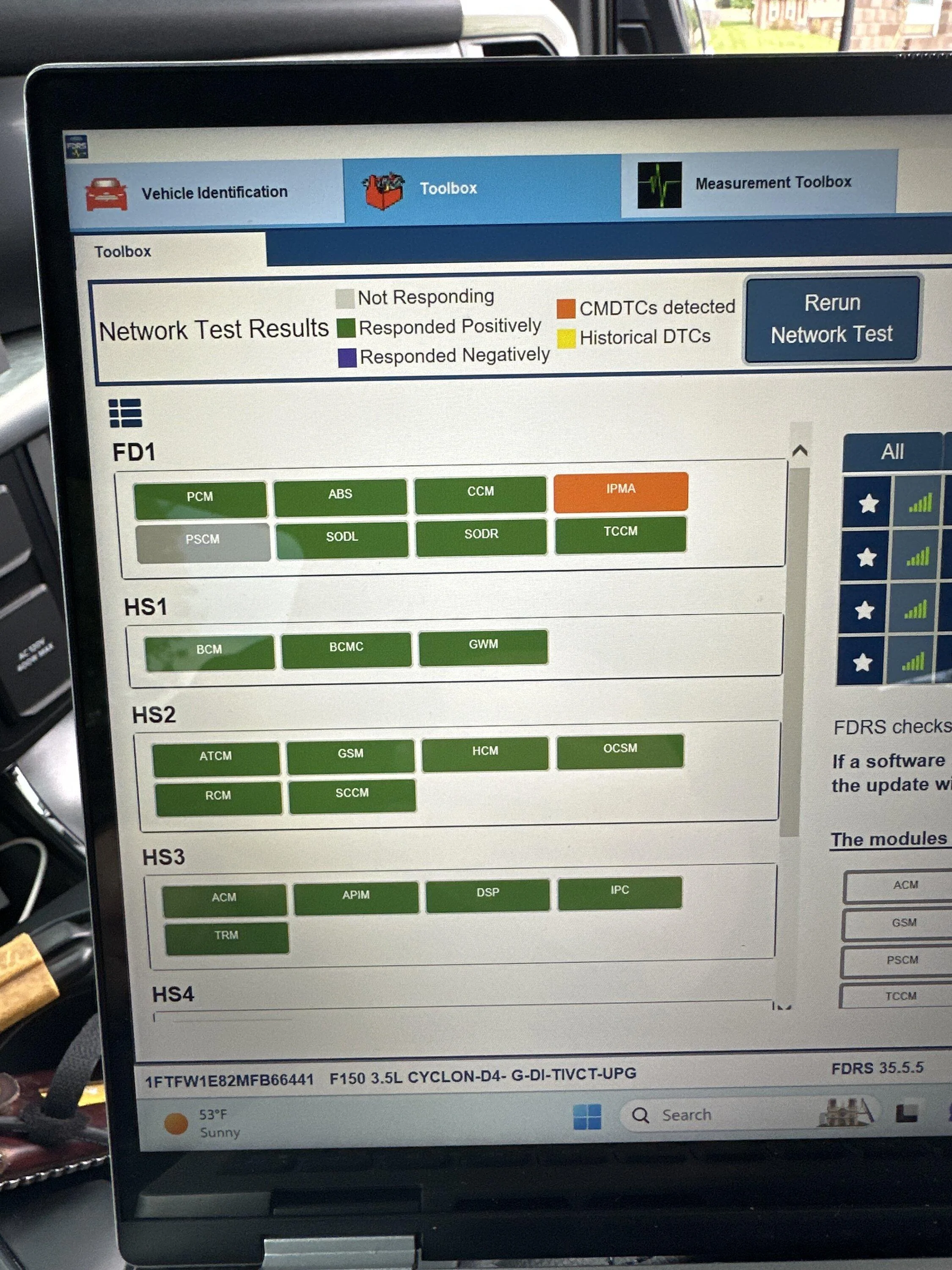 Ford F-150 ECU module programming guide using FDRS imag