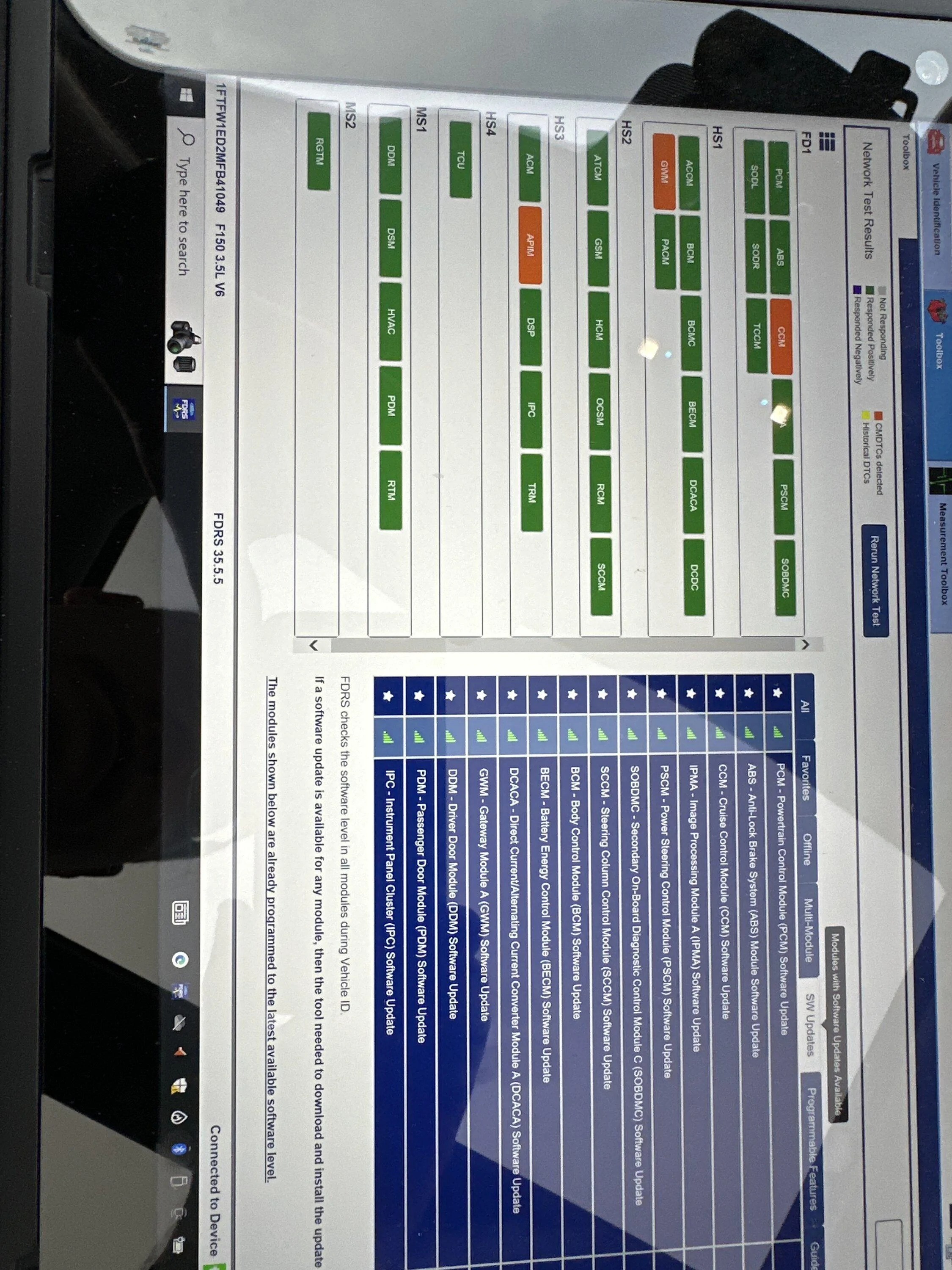Ford F-150 ECU module programming guide using FDRS imag
