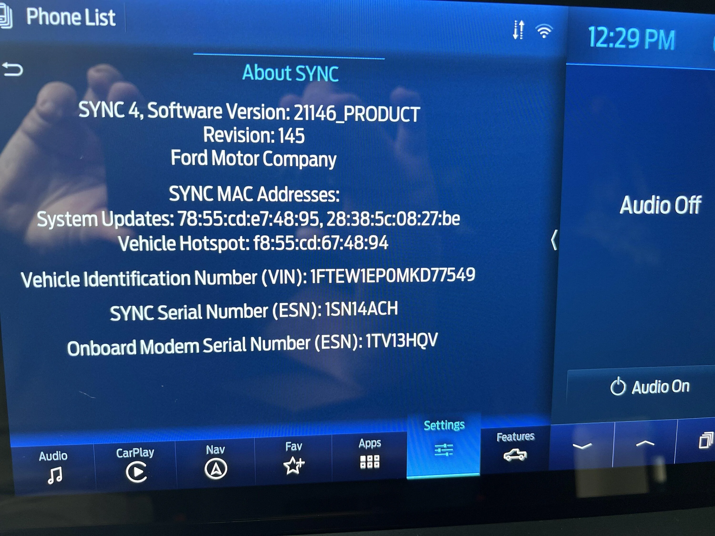 Ford F-150 APIM Woes stuck with u2101 dtc imag