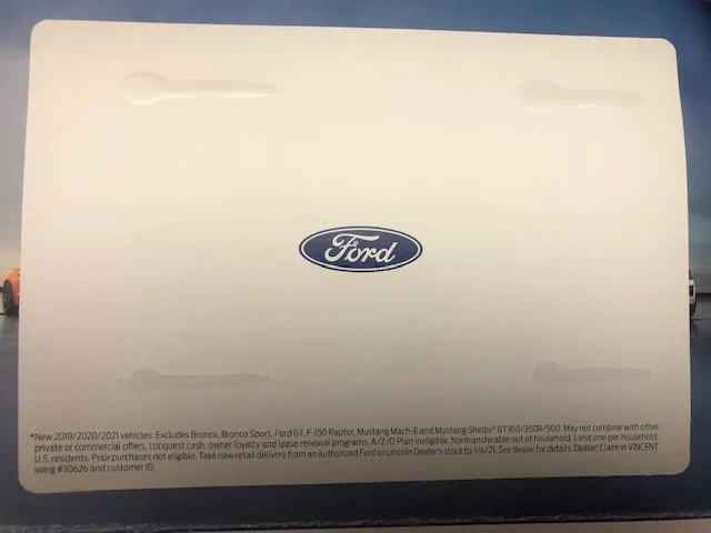 Ford F-150 Ford $2,000 Cash Reward Mailer image1