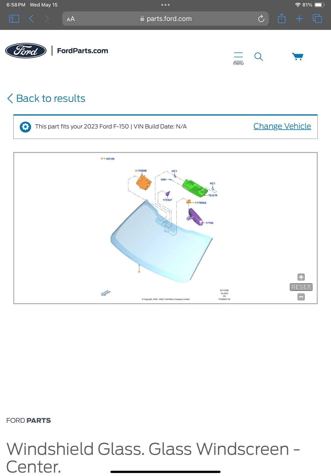 Ford F-150 Mysterious windshield feature IMG_0001