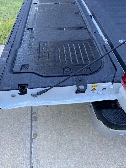 Ford F-150 Spray-In Liner with tailgate work surface IMG_0149