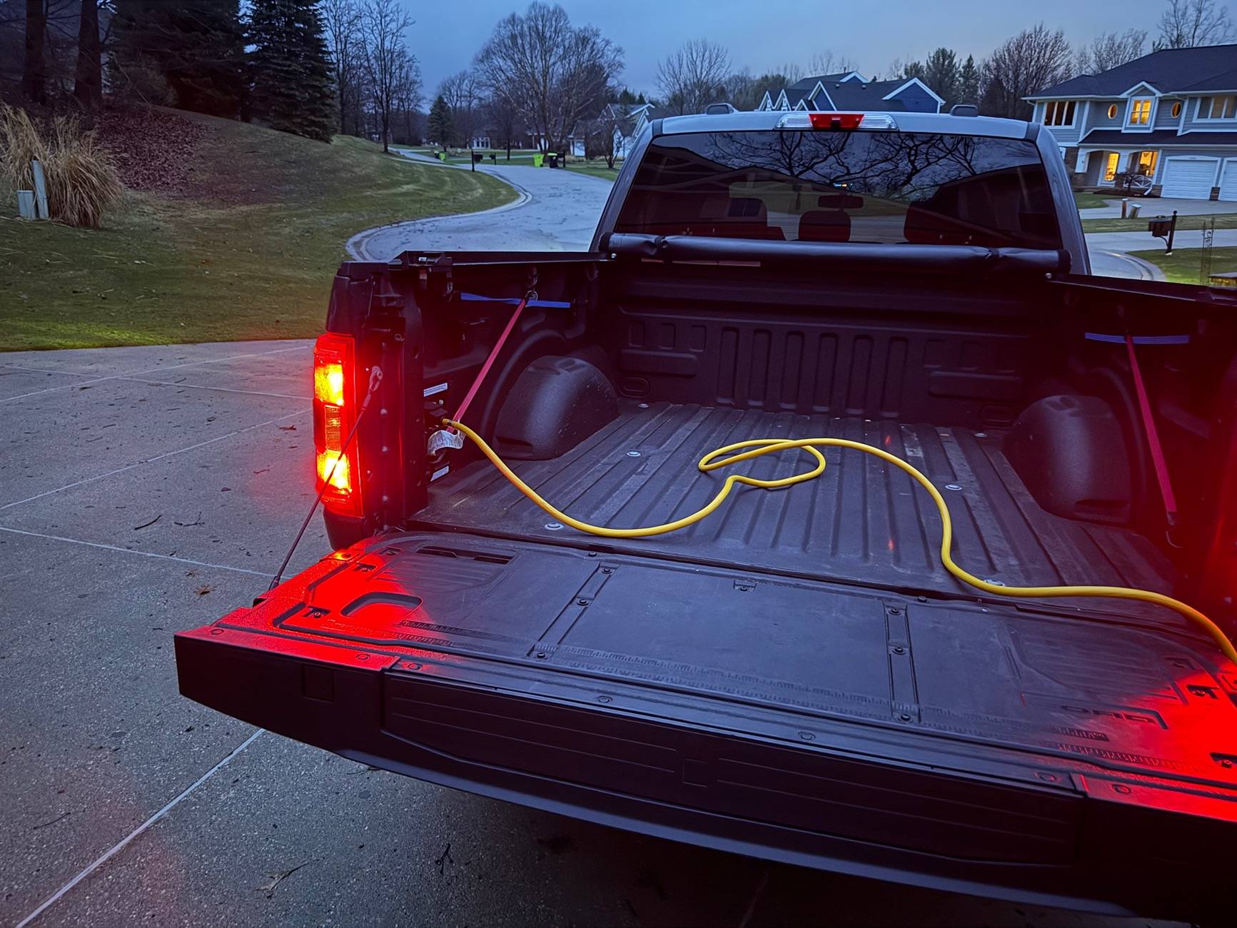 Ford F-150 Powerboost ProPower, good boy. Powered house after wind storm IMG_0183