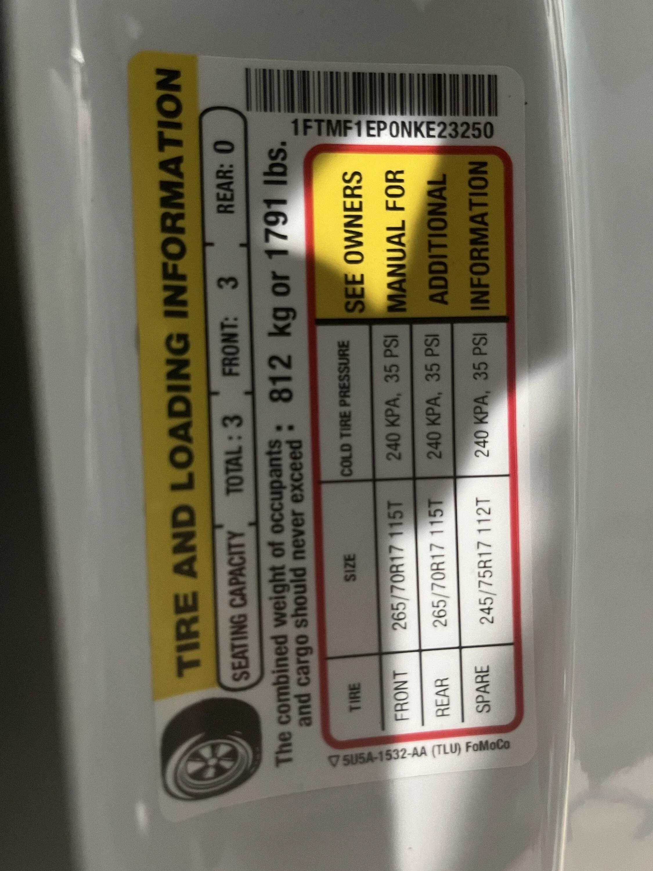 Ford F-150 Who has the “lowest” payload? IMG_0249