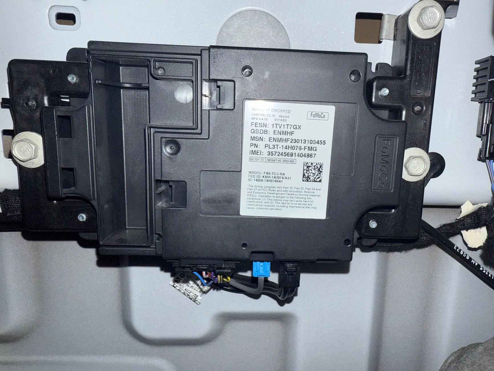 Ford F-150 Telemetrics Module Location w/Jumpseat IMG_0271