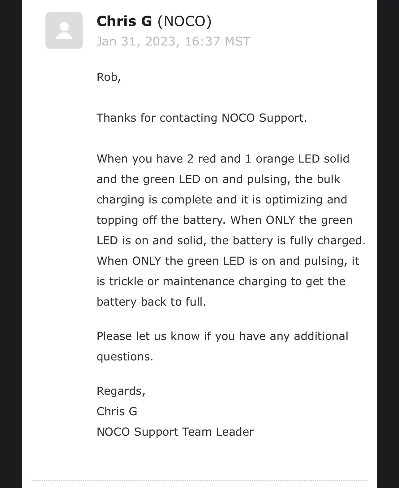 Ford F-150 Noco Genius Users - Pulsing Green IMG_0339