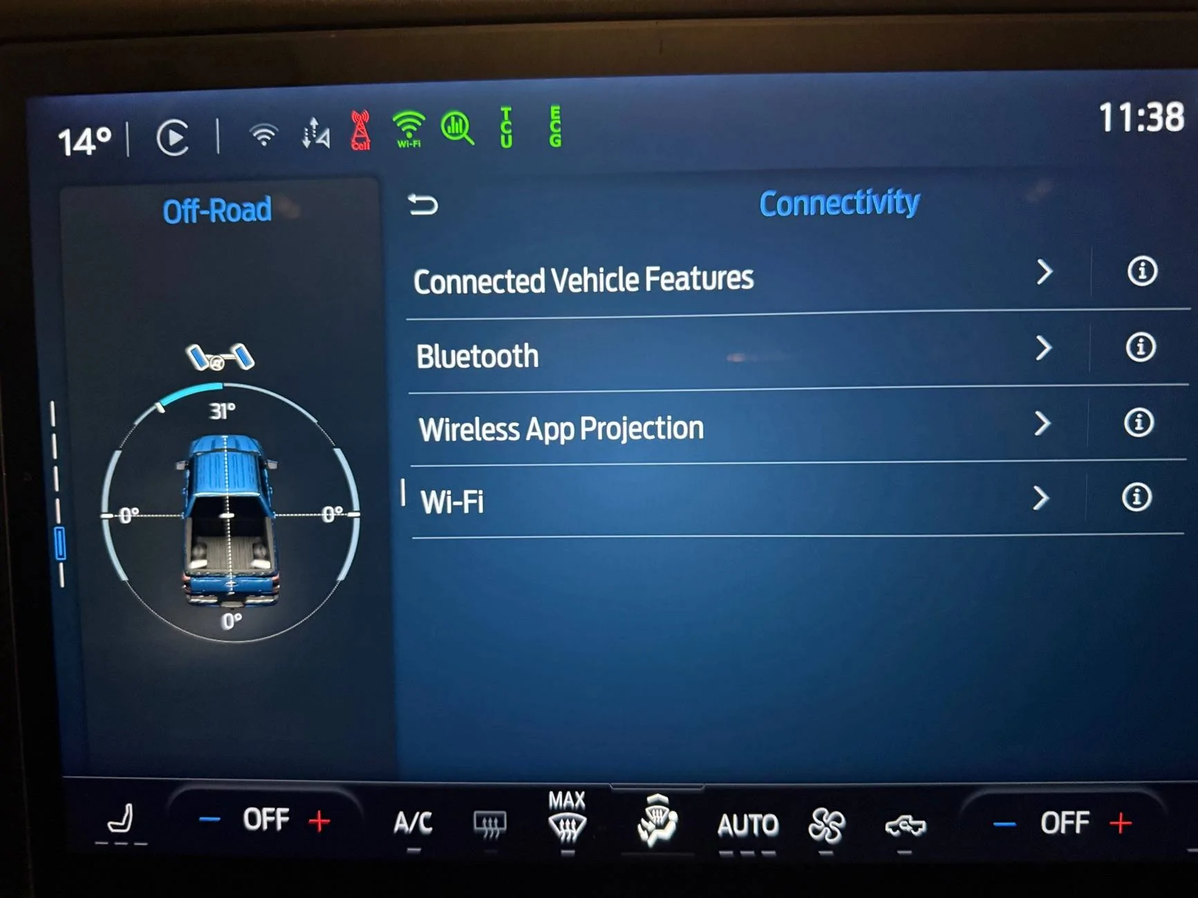 Ford F-150 Sync aaking for password for PROjacede0 IMG_0346