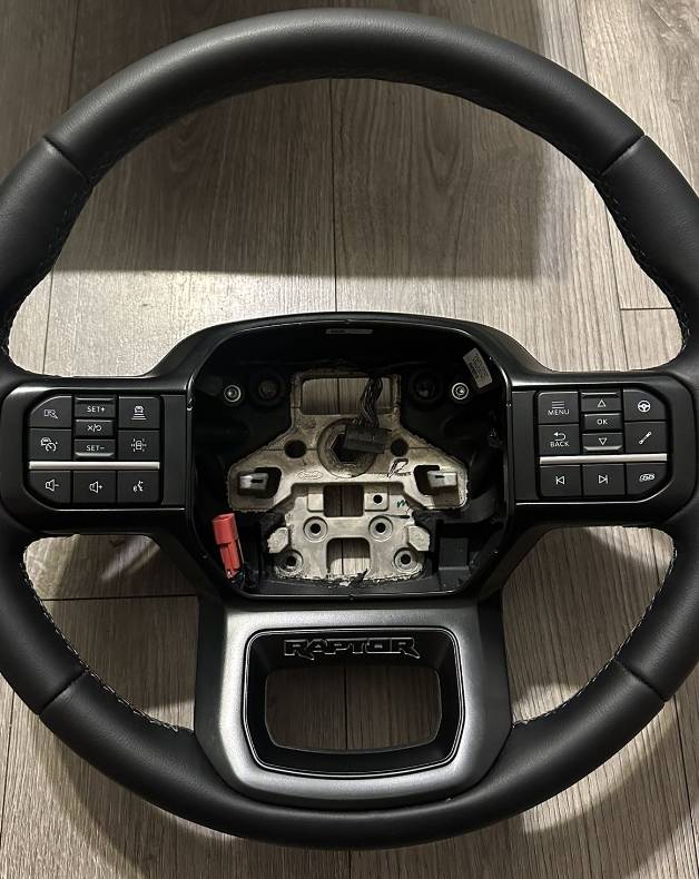 Ford F-150 Leather steering wheel swap ... buttons IMG_0351