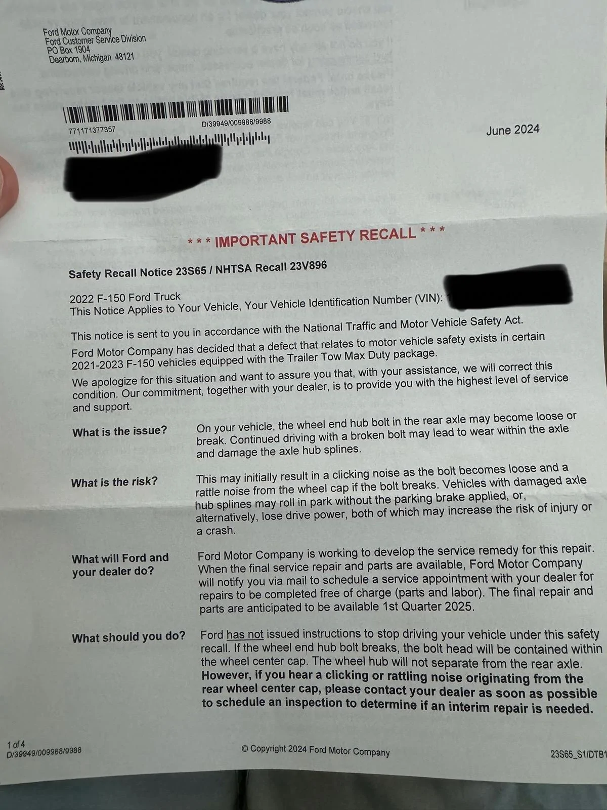 Ford F-150 Creaking Noise when taking off IMG_0417