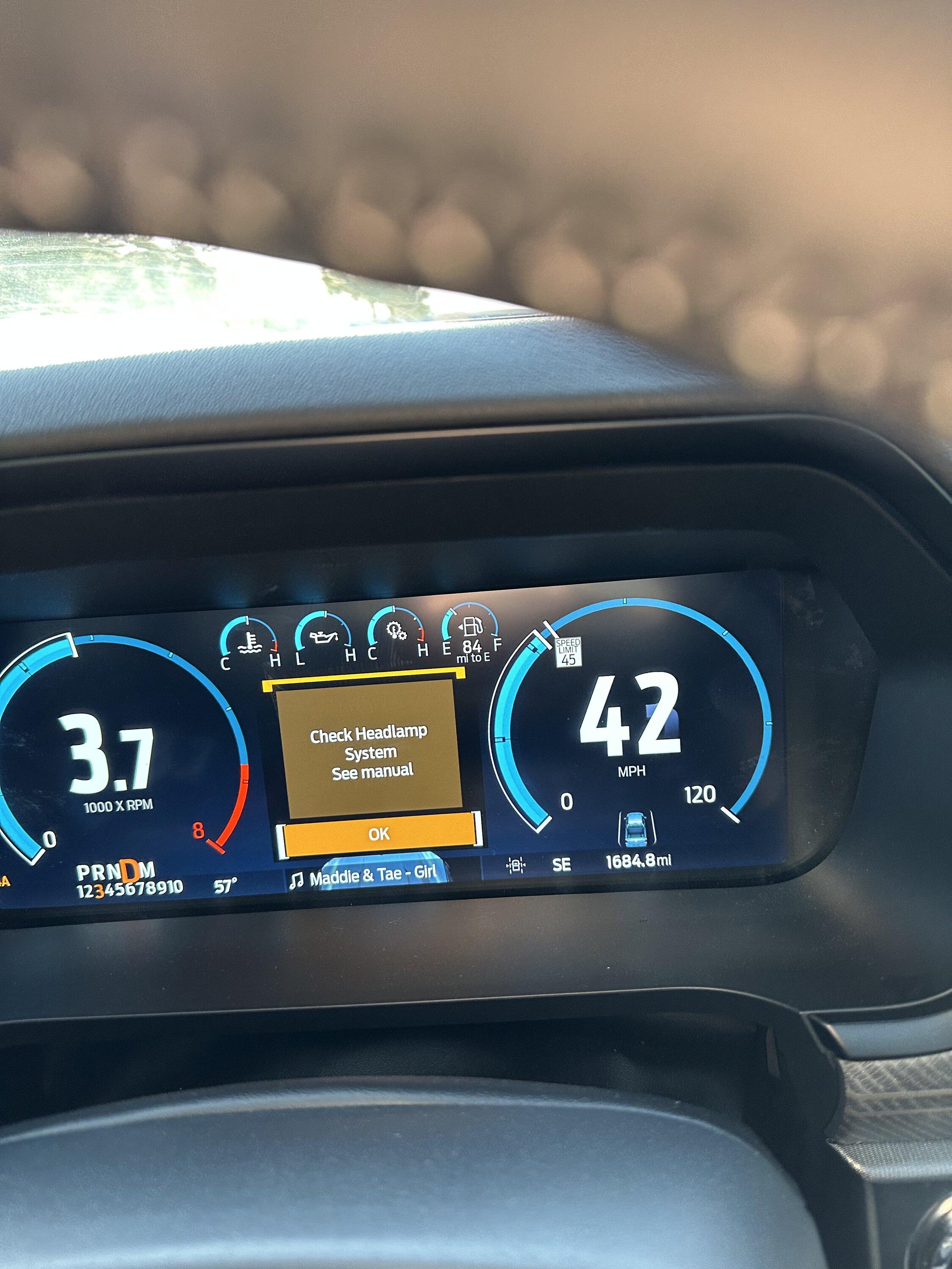 Ford F-150 "Check Headlamp System" message after Level and 35” Tires Installed IMG_0719