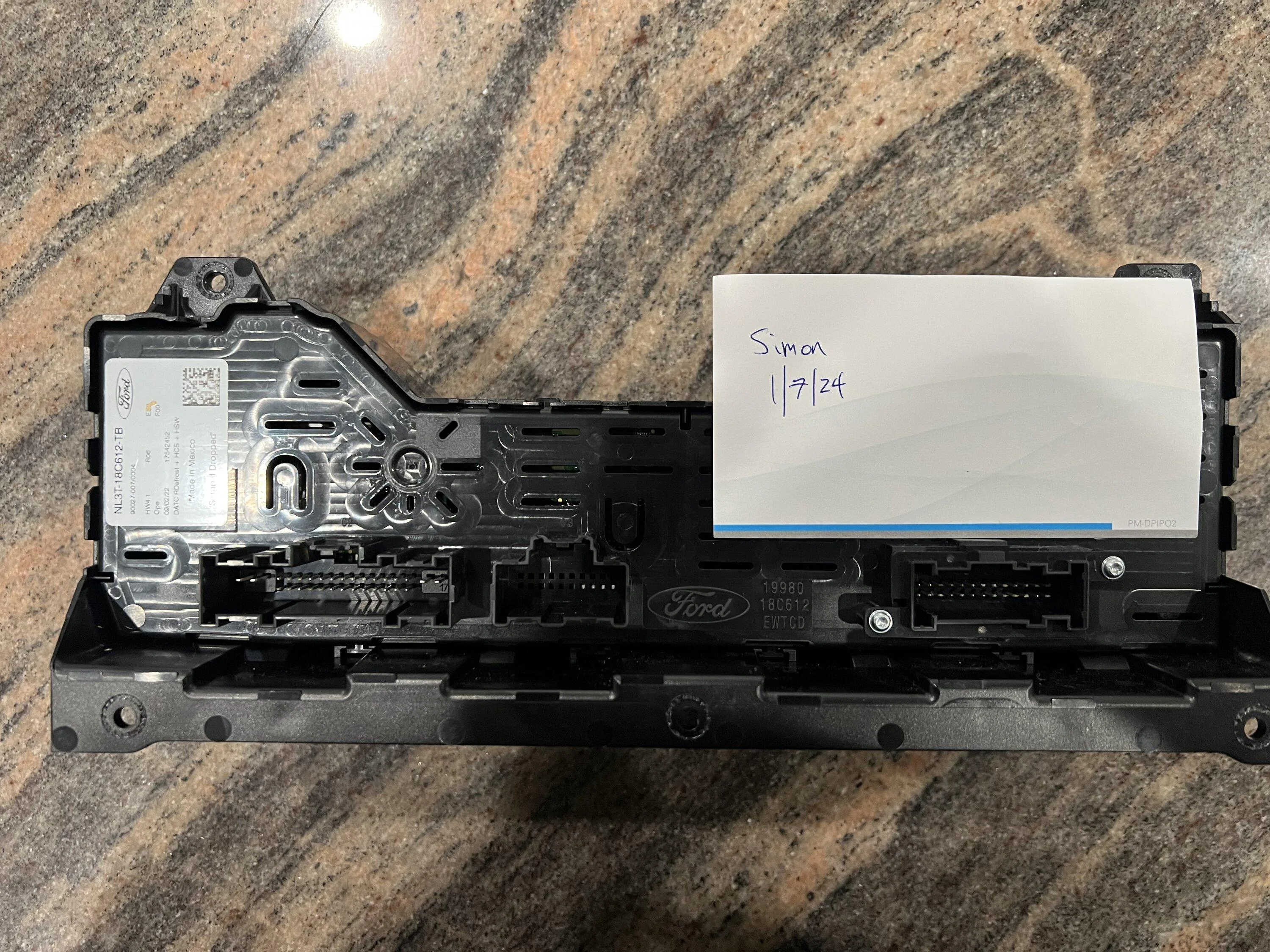 Ford F-150 HVAC Panel from '22 Platinum IMG_0739