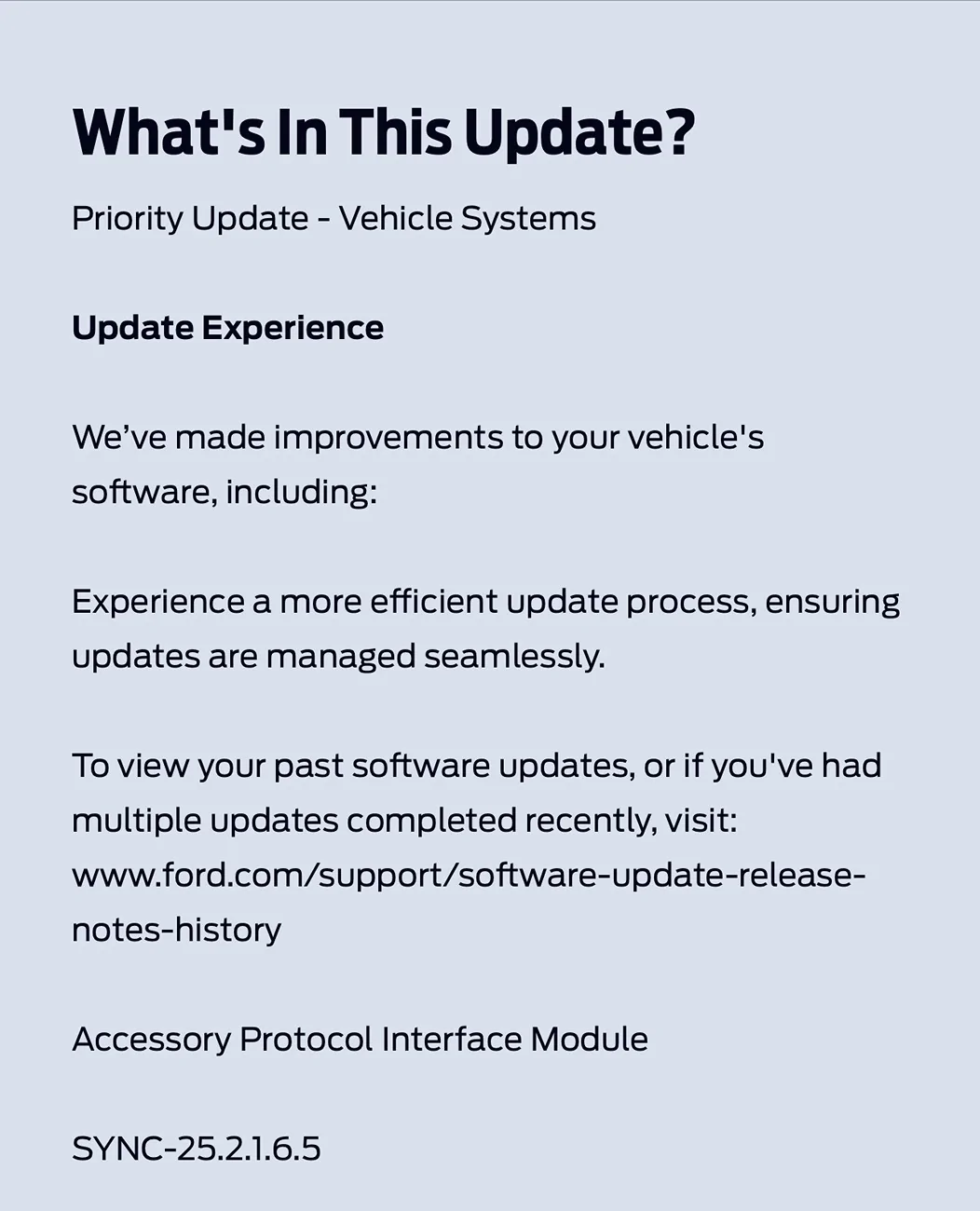 Ford F-150 Got this update today IMG_0797