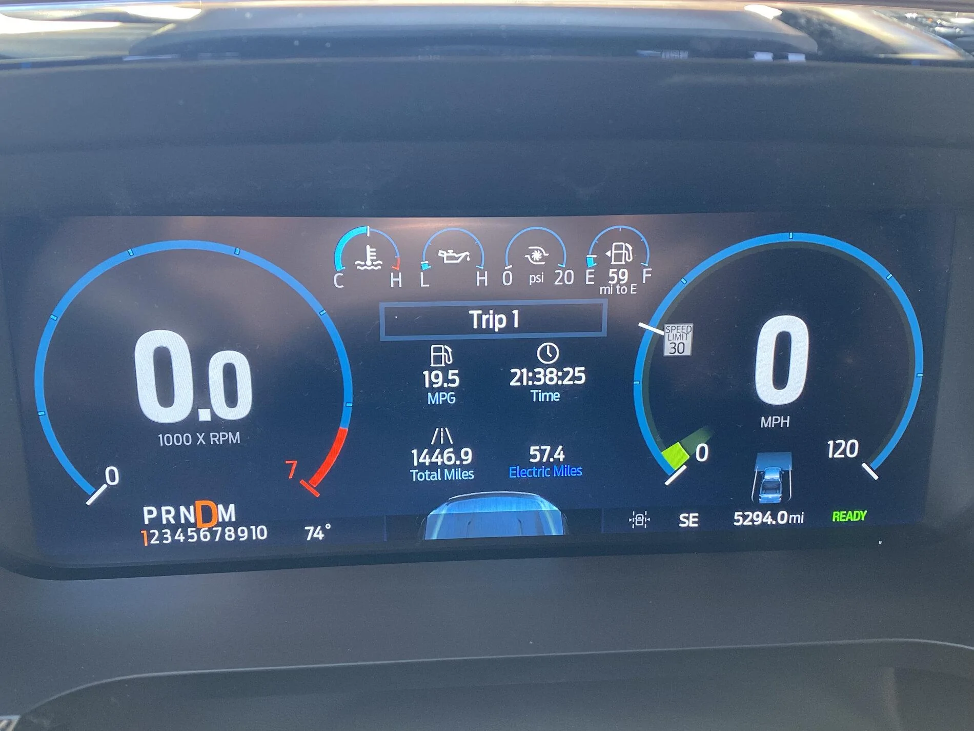 Ford F-150 Powerboost hybrid - showing fuel door open error message IMG_0863
