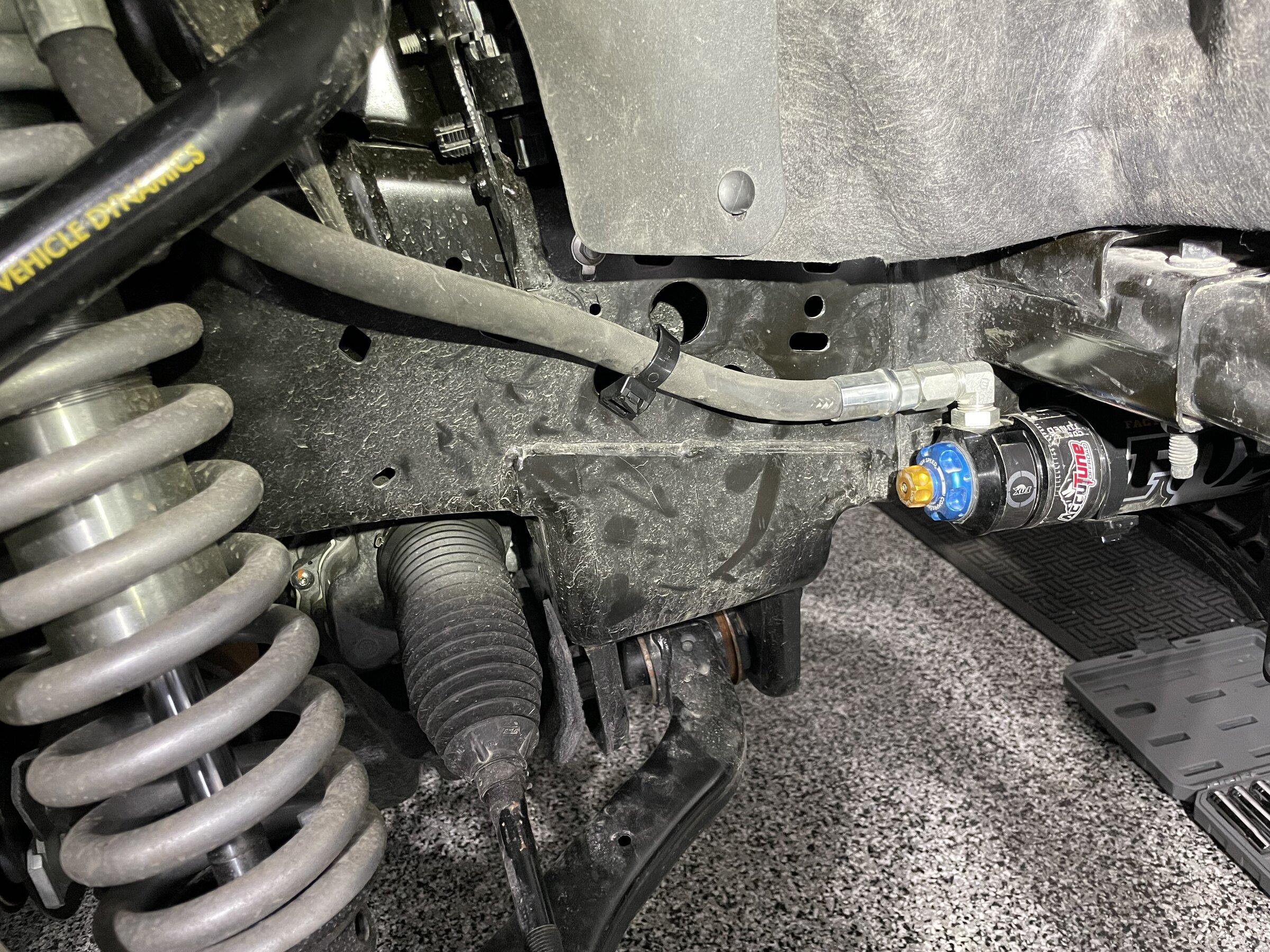 Ford F-150 Tire clearance remote reservoir placement IMG_1057