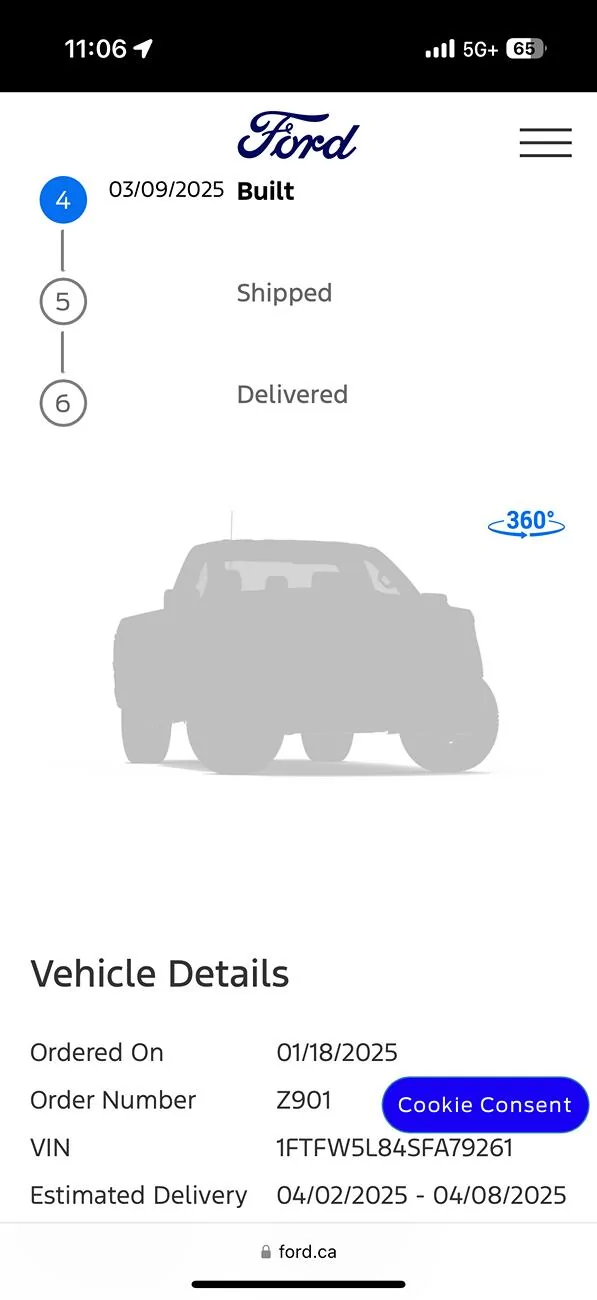 Ford F-150 2025 build and shipping discussion IMG_1098