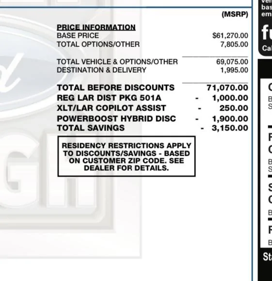 Ford F-150 ‘The MSRP isn’t the MSRP in our region.’ IMG_1173