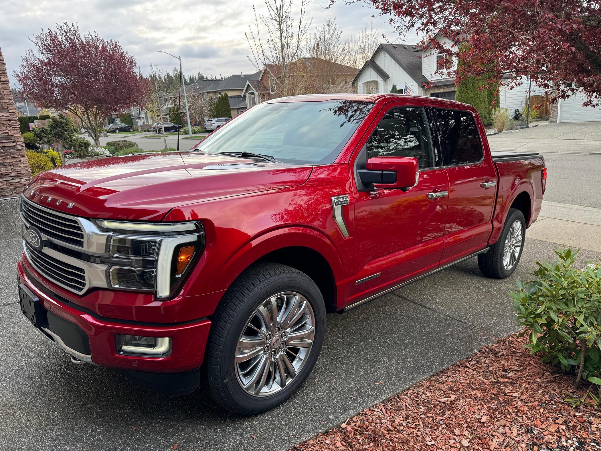 Ford F-150 2024 Rapid Red Platinum Plus Delivered IMG_1272