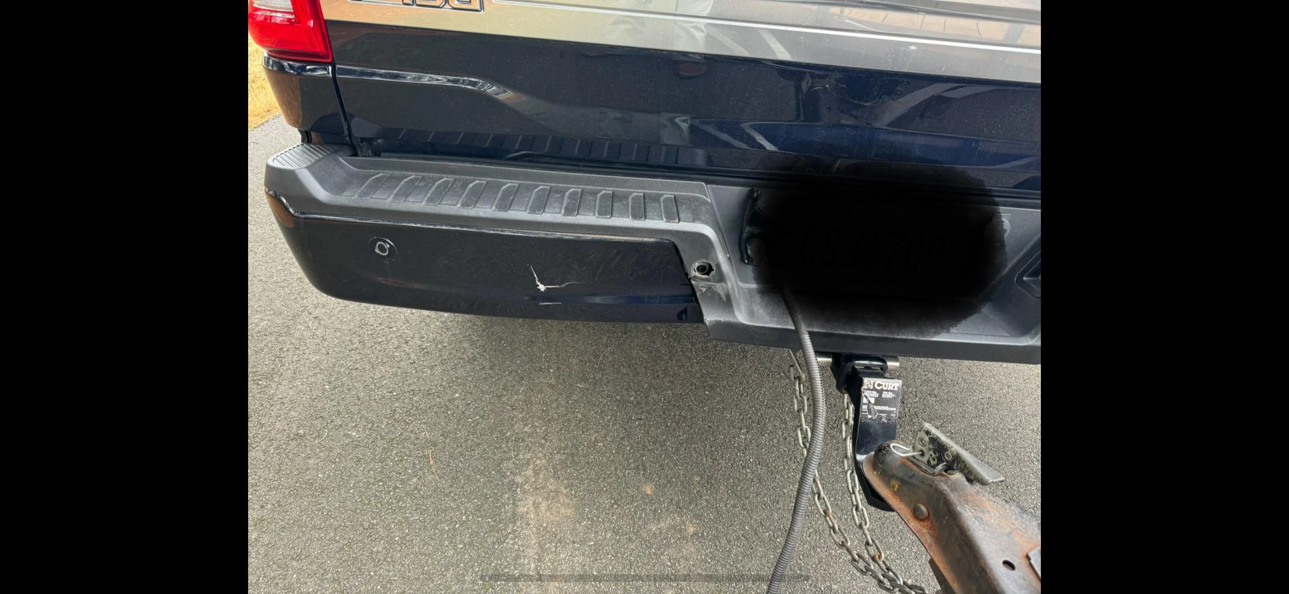 Ford F-150 Left rear bumper end cap - Platinum Antimatter Blue IMG_1474