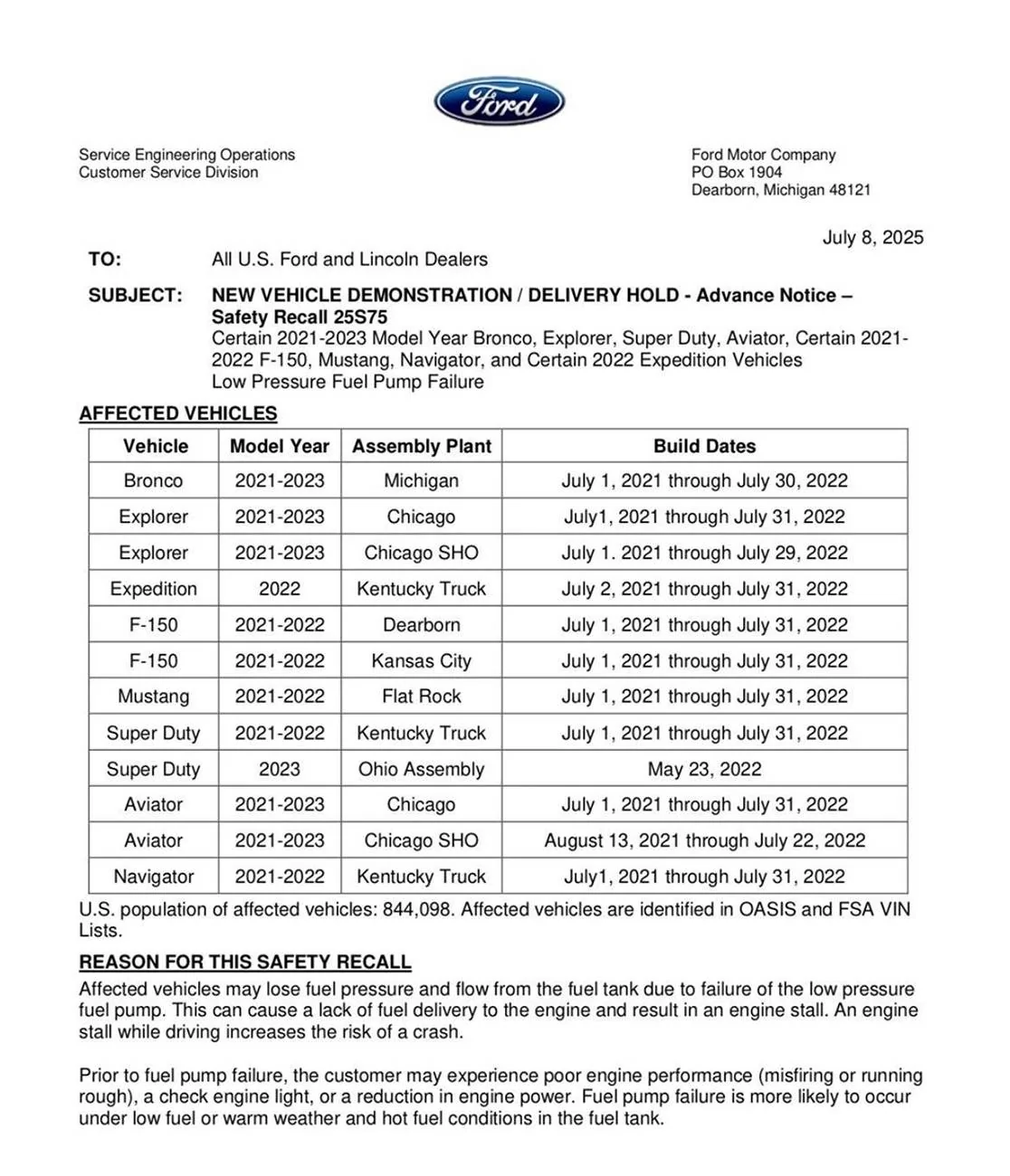 Ford F-150 Ford recalls over 850,000 vehicles IMG_1615