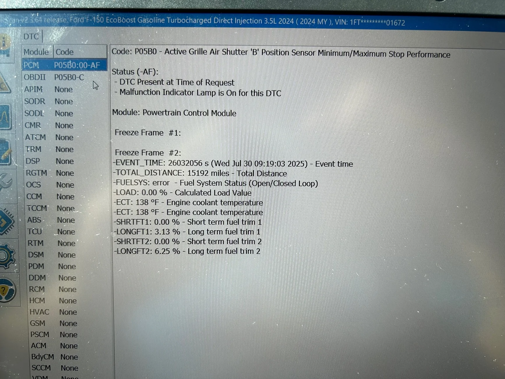 Ford F-150 Installed new Intercooler - P05B0 CEL IMG_1686