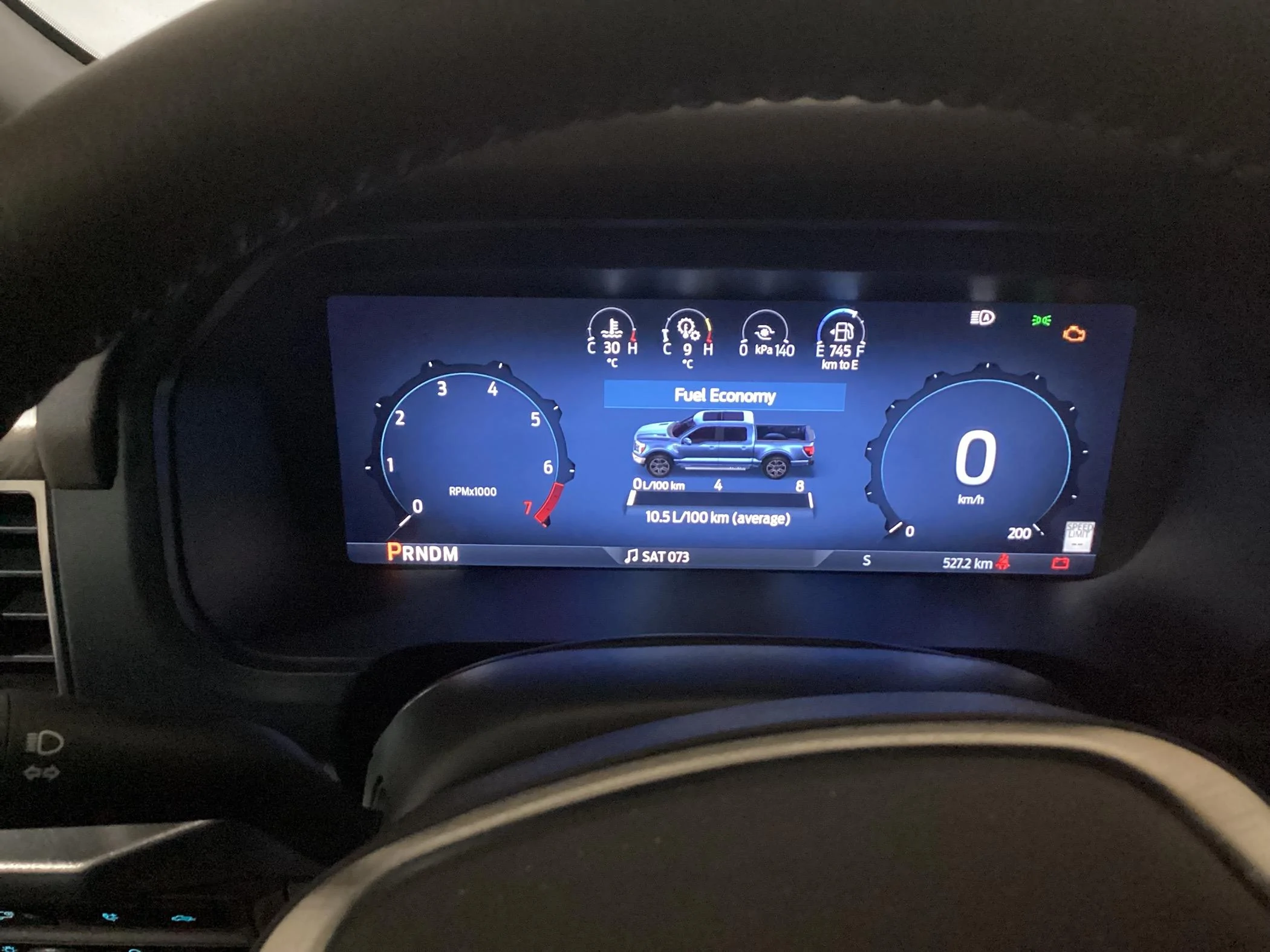 Ford F-150 2024 error on fuel economy gauge. IMG_1937