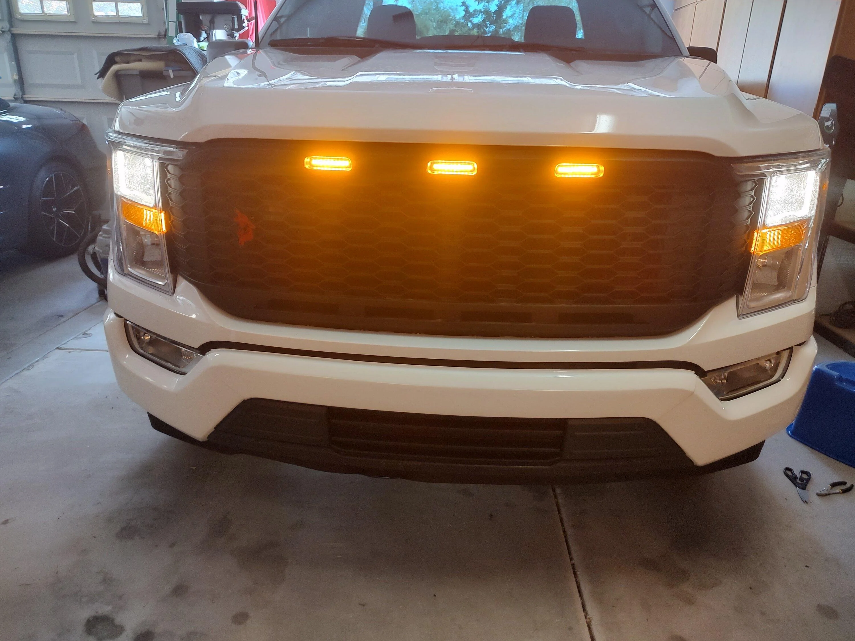 Ford F-150 Raptor grill lights installed on Lariat IMG_20220625_100640659_HDR