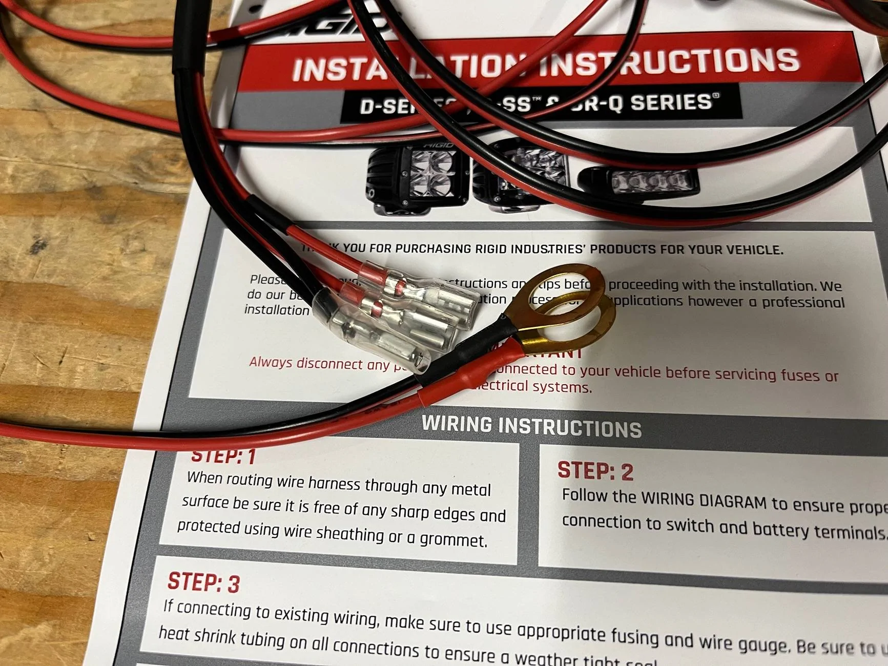 Ford F-150 Installing Rigid D-series lights on upfitter switches IMG_2040