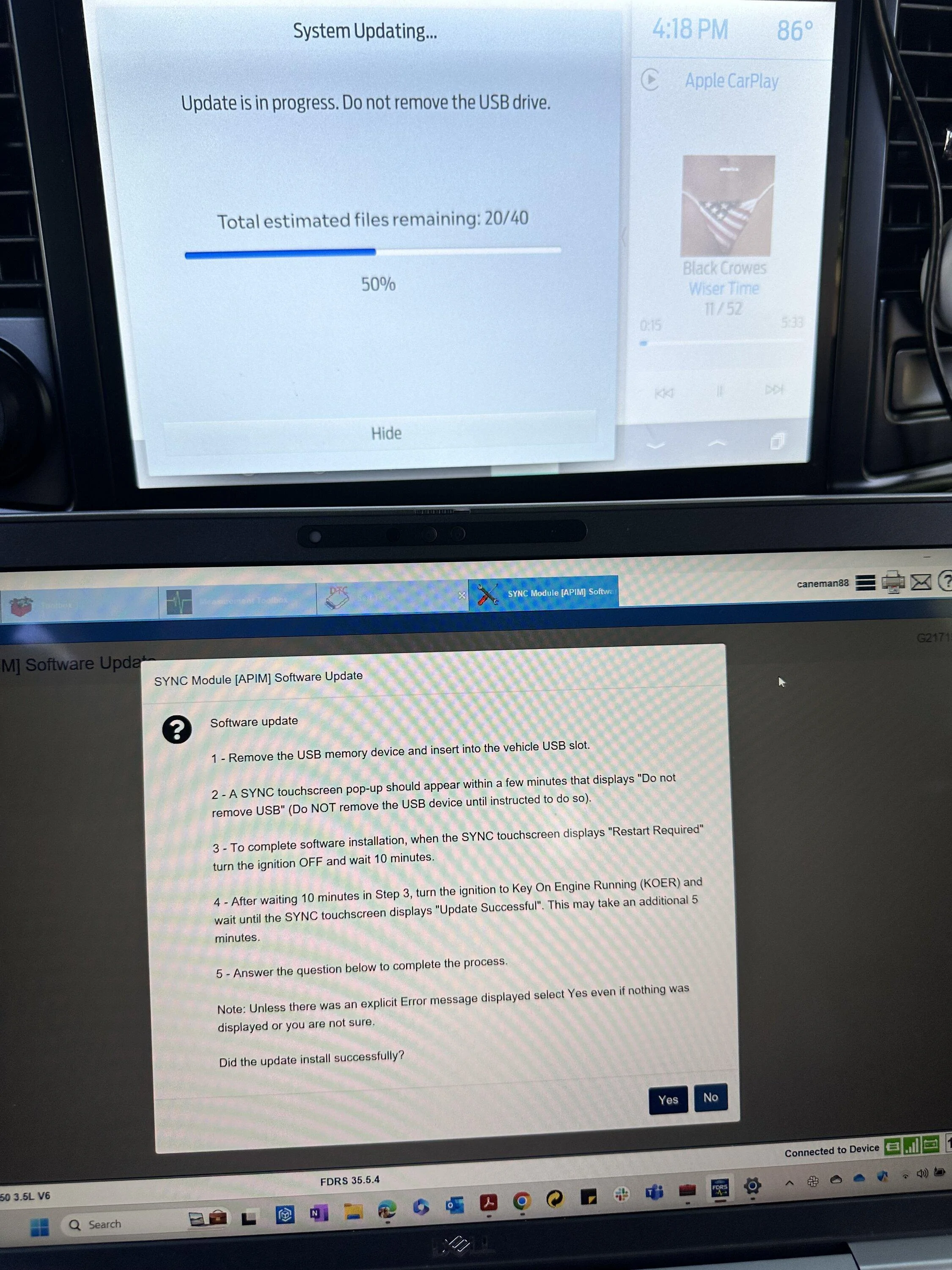Ford F-150 Power-Up 4.2.1. OTA software update installed today IMG_2185