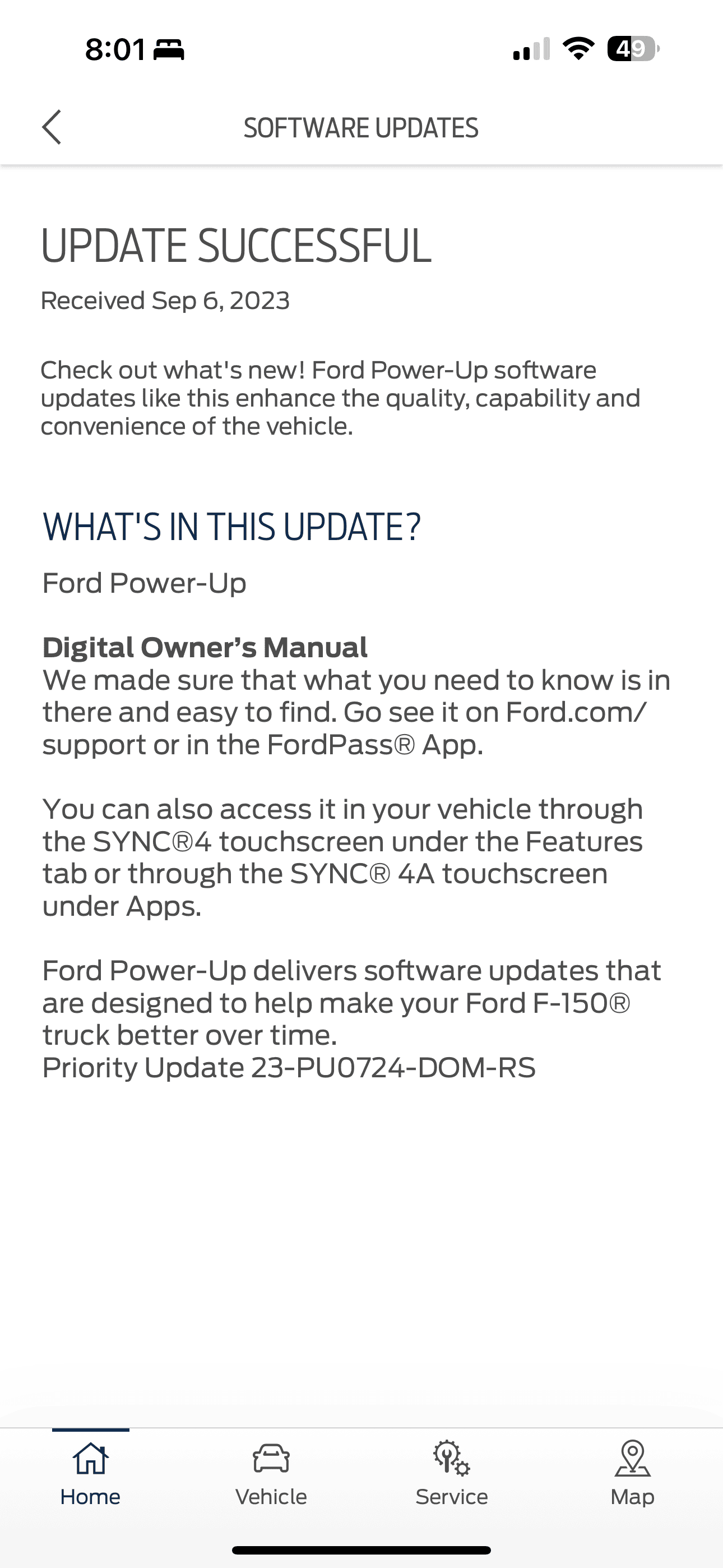 Ford F-150 Received Power-Up Software Update IMG_2252