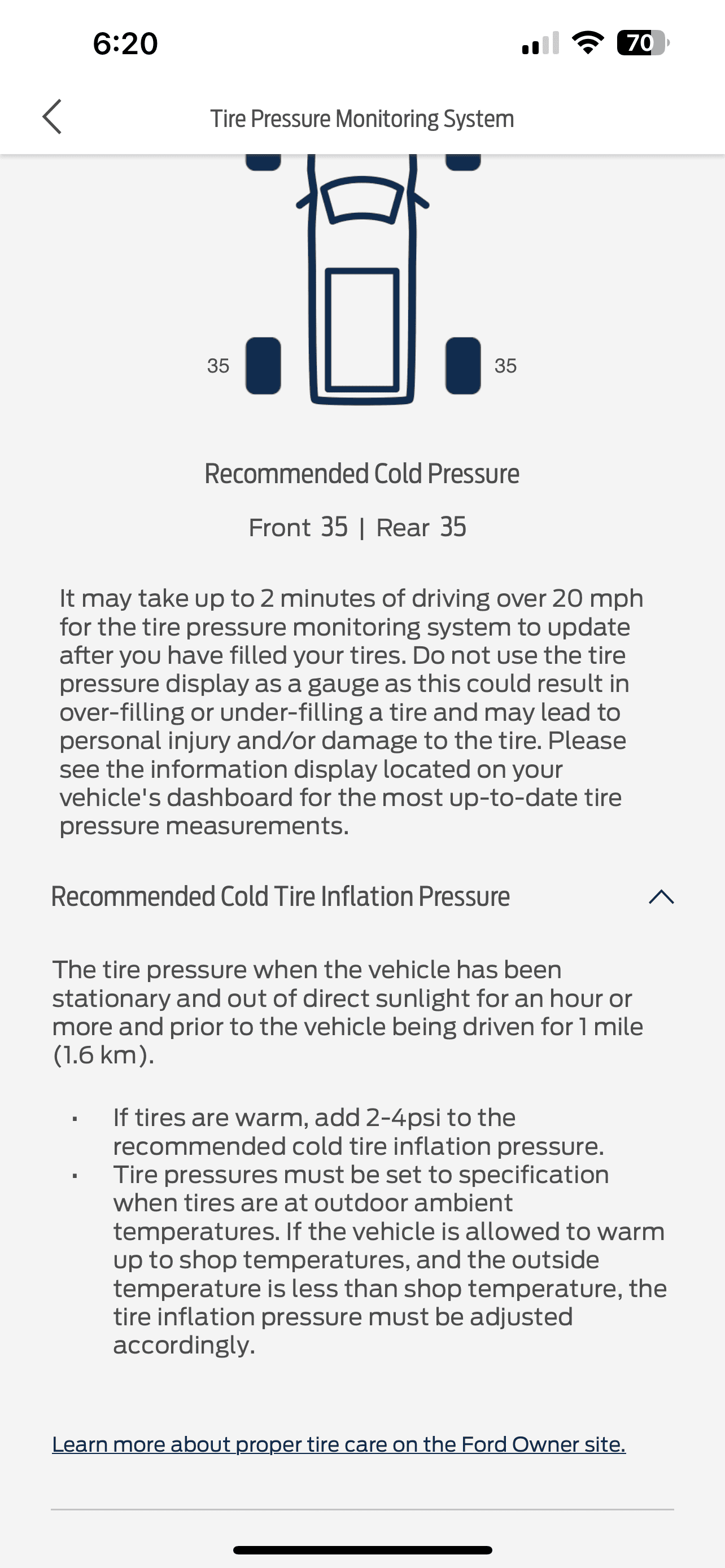 Ford F-150 Low tire pressure warning but no issue - make it stop, please! IMG_2312