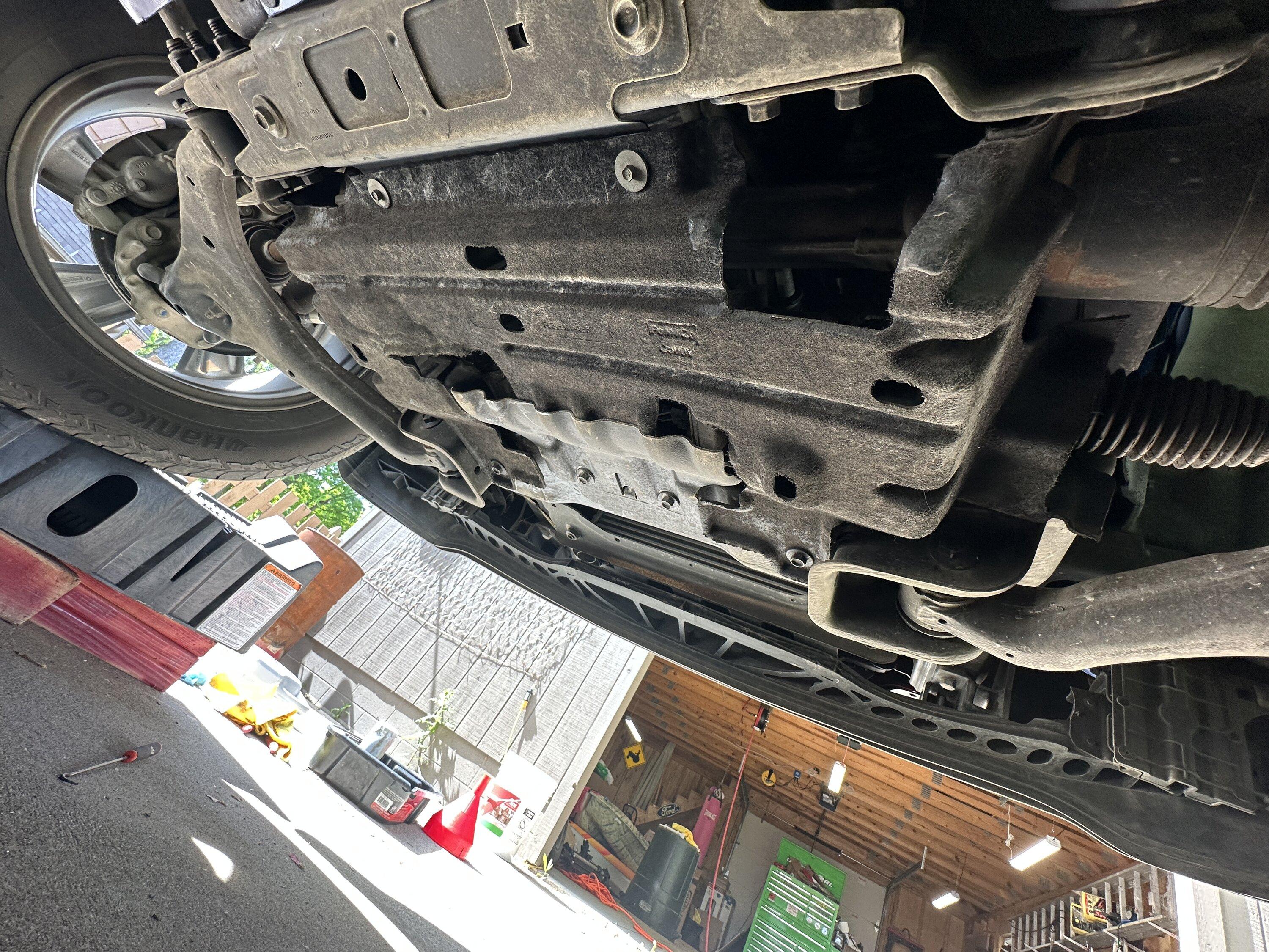 Ford F-150 Factory catalytic converter protection IMG_2397