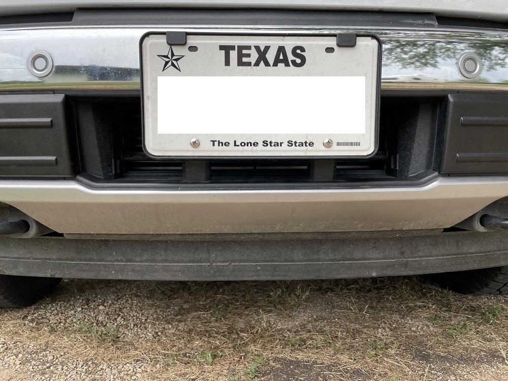 Ford F-150 Front license plate IMG_2403.JPG